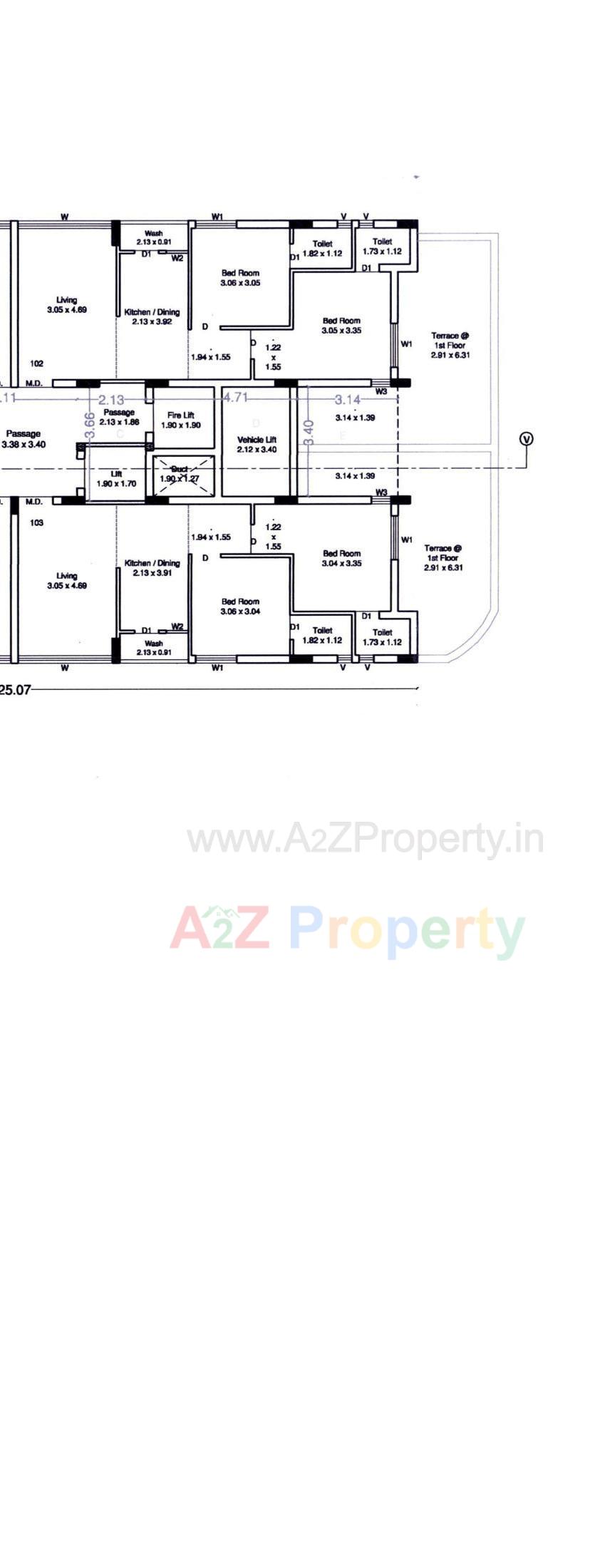 Layout of real estate project Atulyam Aspire located at Rajkot, Rajkot, Gujarat