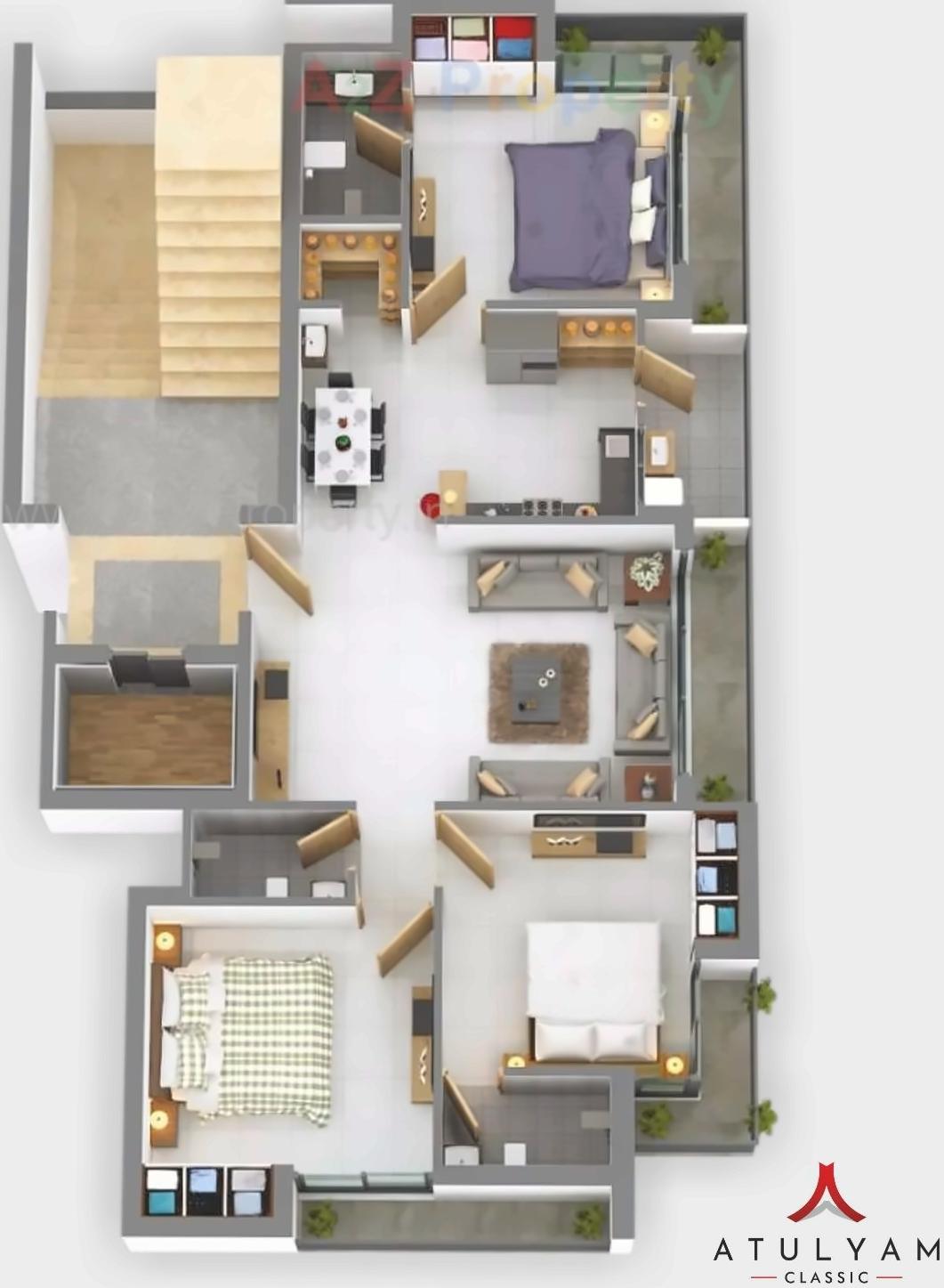 Layout of real estate project Atulyam Classic located at Raiya, Rajkot, Gujarat