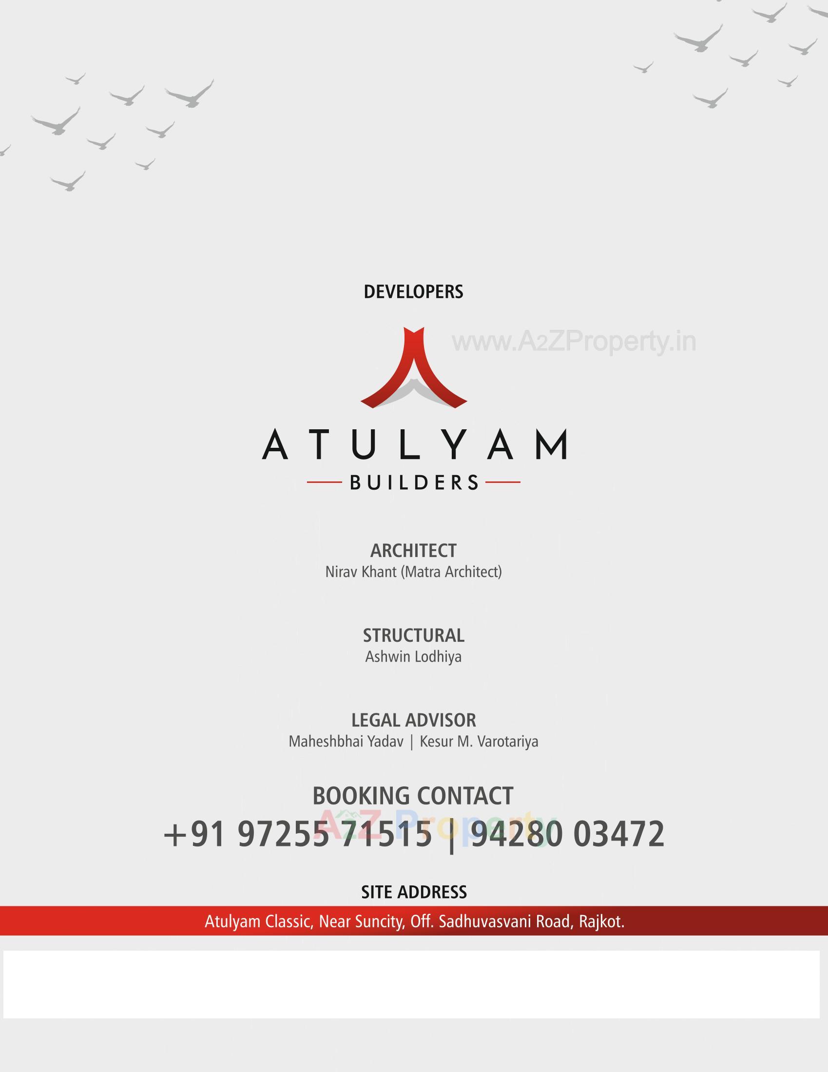  of real estate project Atulyam Classic located at Raiya, Rajkot, Gujarat