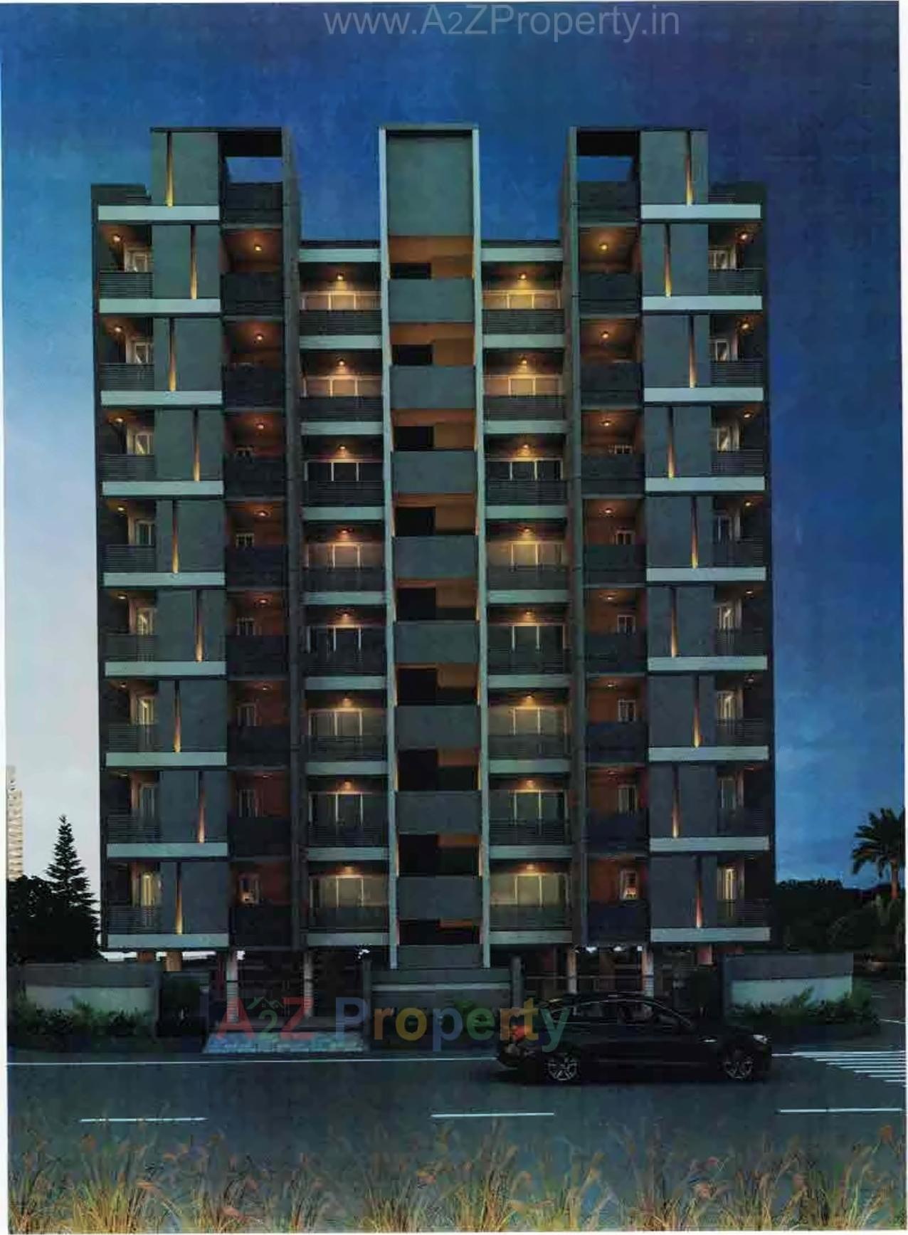 3D Elevation of real estate project Atulyam Horizon located at Raiya, Rajkot, Gujarat