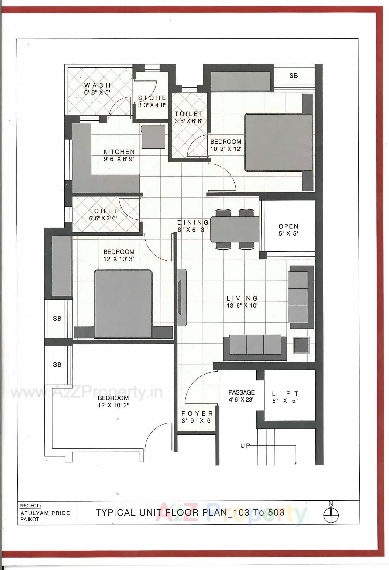 Layout of real estate project Atulyam Pride located at Raiya, Rajkot, Gujarat