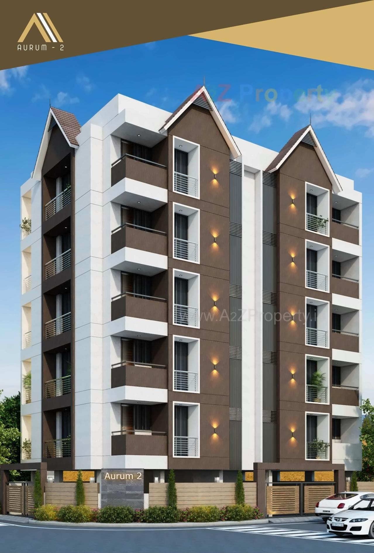 3D Elevation of real estate project Aurum located at Munjka, Rajkot, Gujarat