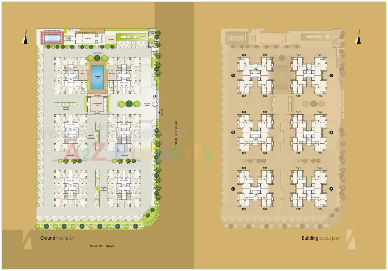 Layout of real estate project Aurum One located at Rajkot, Rajkot, Gujarat