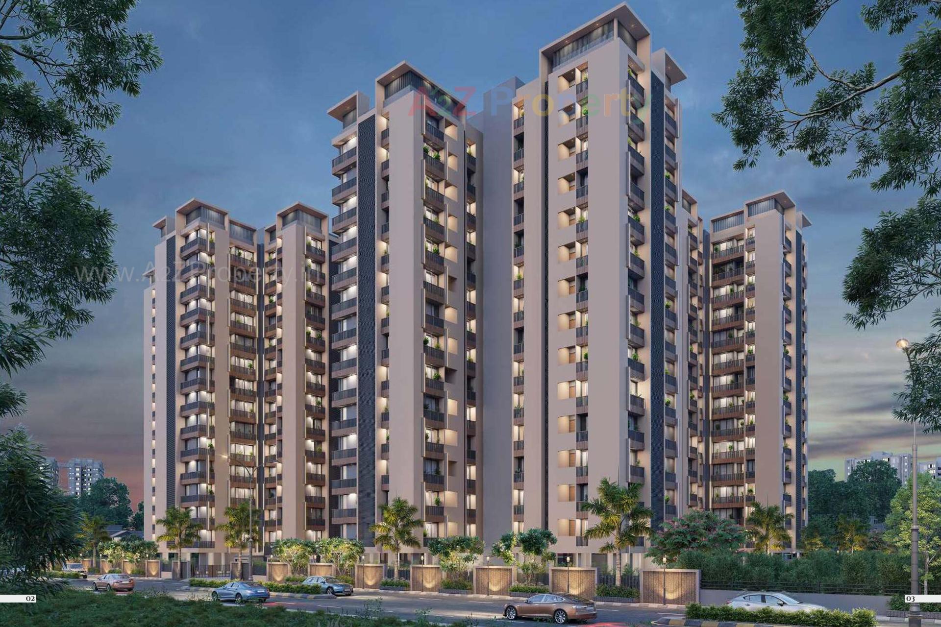 3D Elevation of real estate project Aurum Westend located at Ghanteshwar, Rajkot, Gujarat