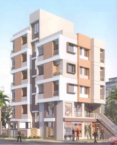 3D Elevation of real estate project Avadh Complex located at Mavdi, Rajkot, Gujarat