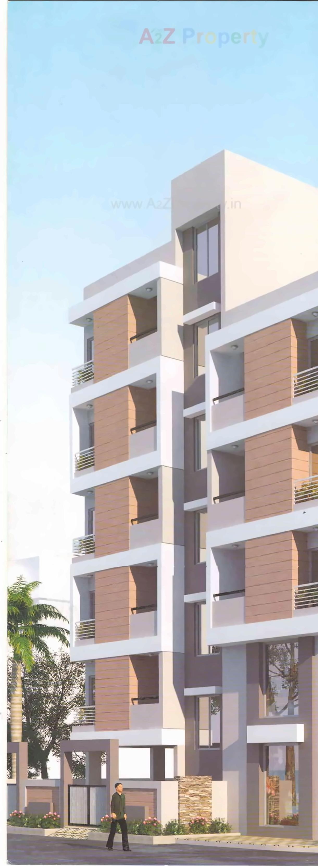 3D Elevation of real estate project Avadh Complex located at Mavdi, Rajkot, Gujarat