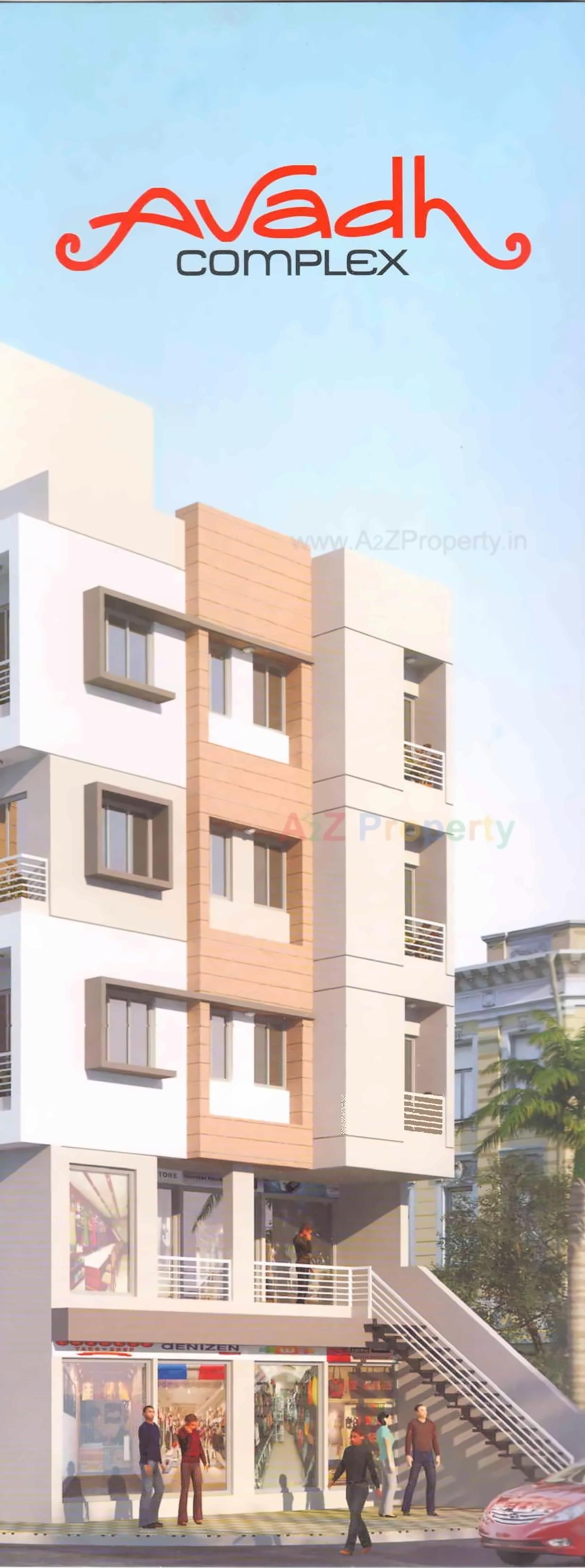 3D Elevation of real estate project Avadh Complex located at Mavdi, Rajkot, Gujarat