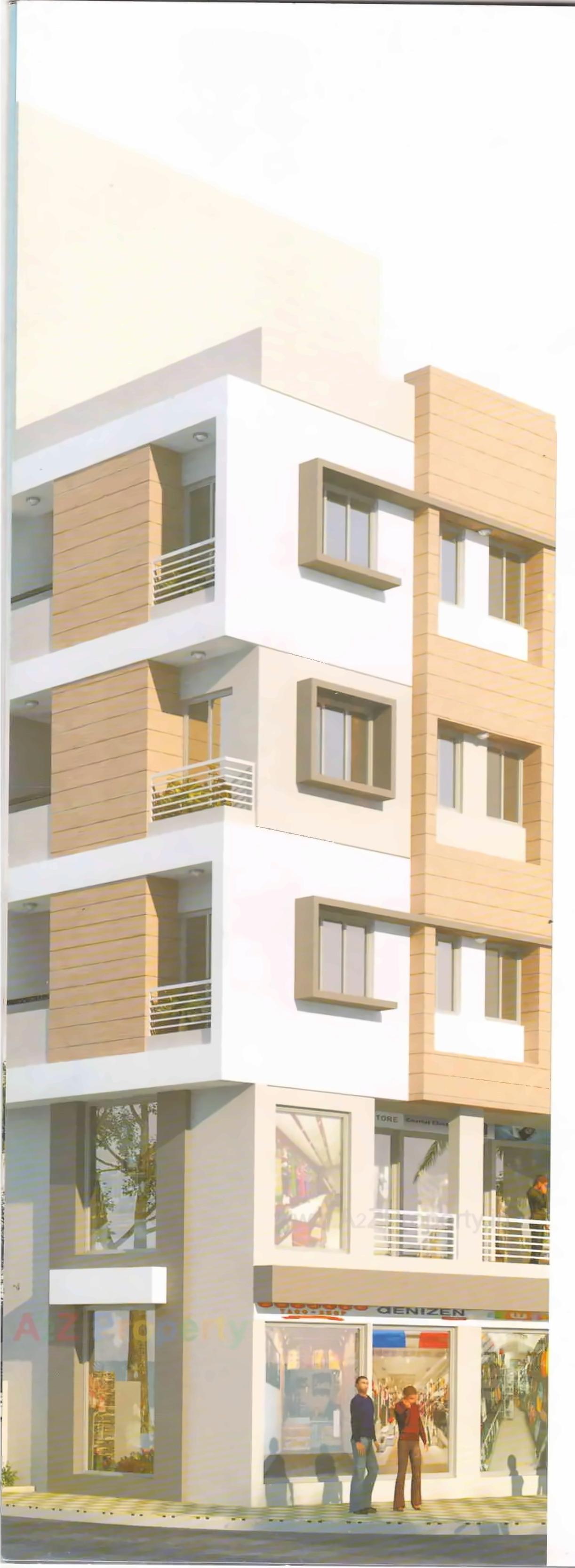 3D Elevation of real estate project Avadh Complex located at Mavdi, Rajkot, Gujarat