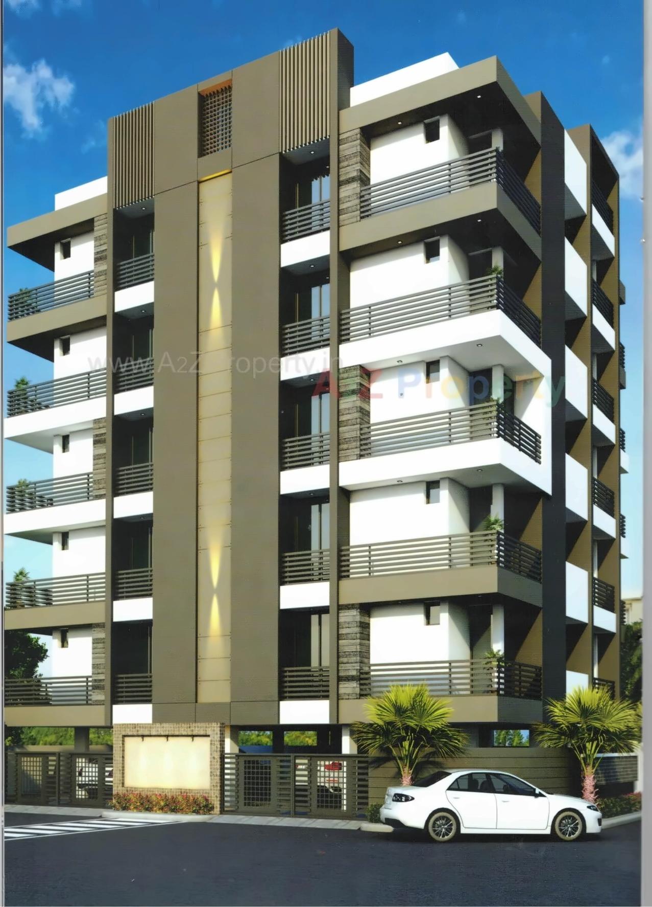 3D Elevation of real estate project Avasar Palace located at Manjuka, Rajkot, Gujarat