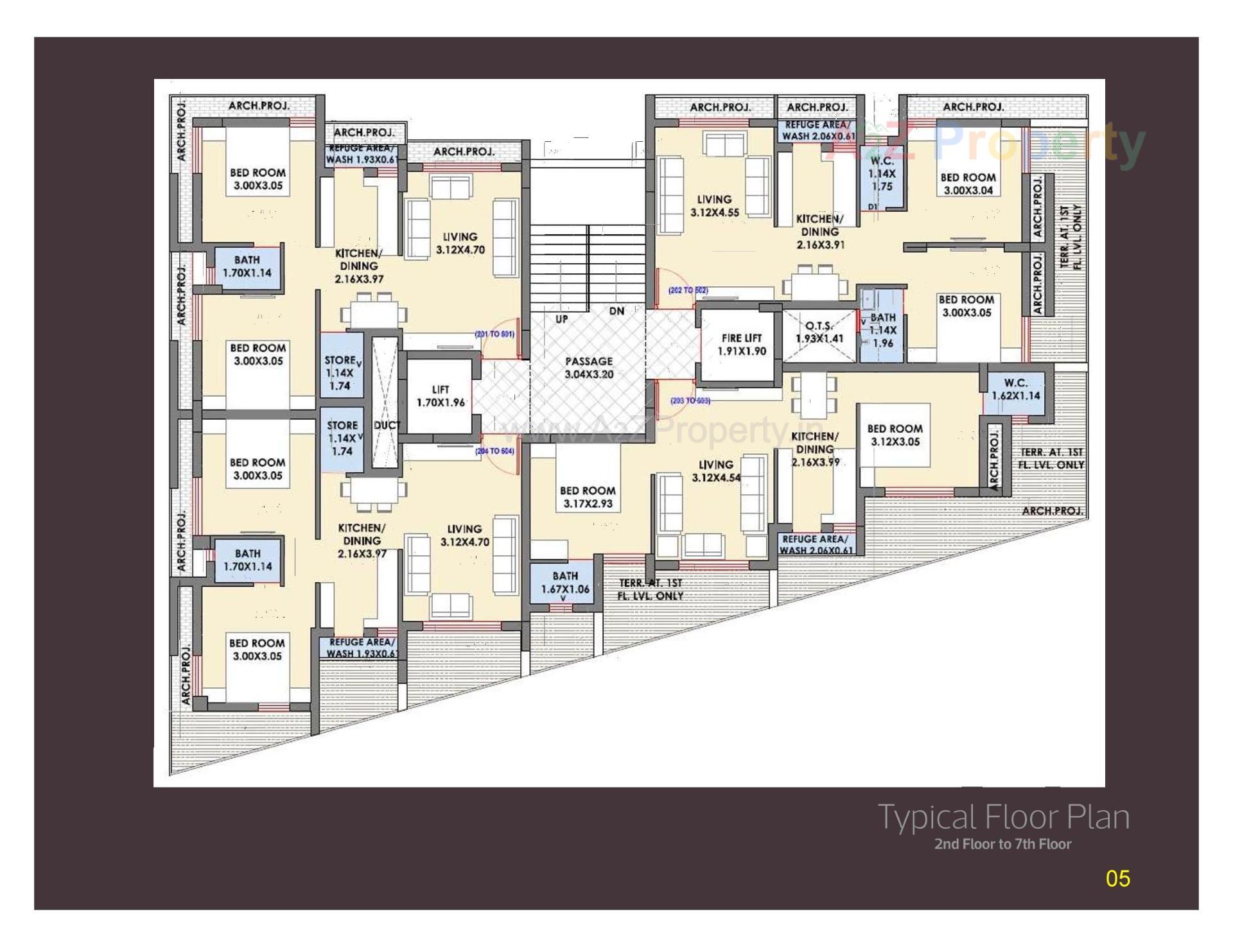 Layout of real estate project Avisa One located at Mavdi, Rajkot, Gujarat