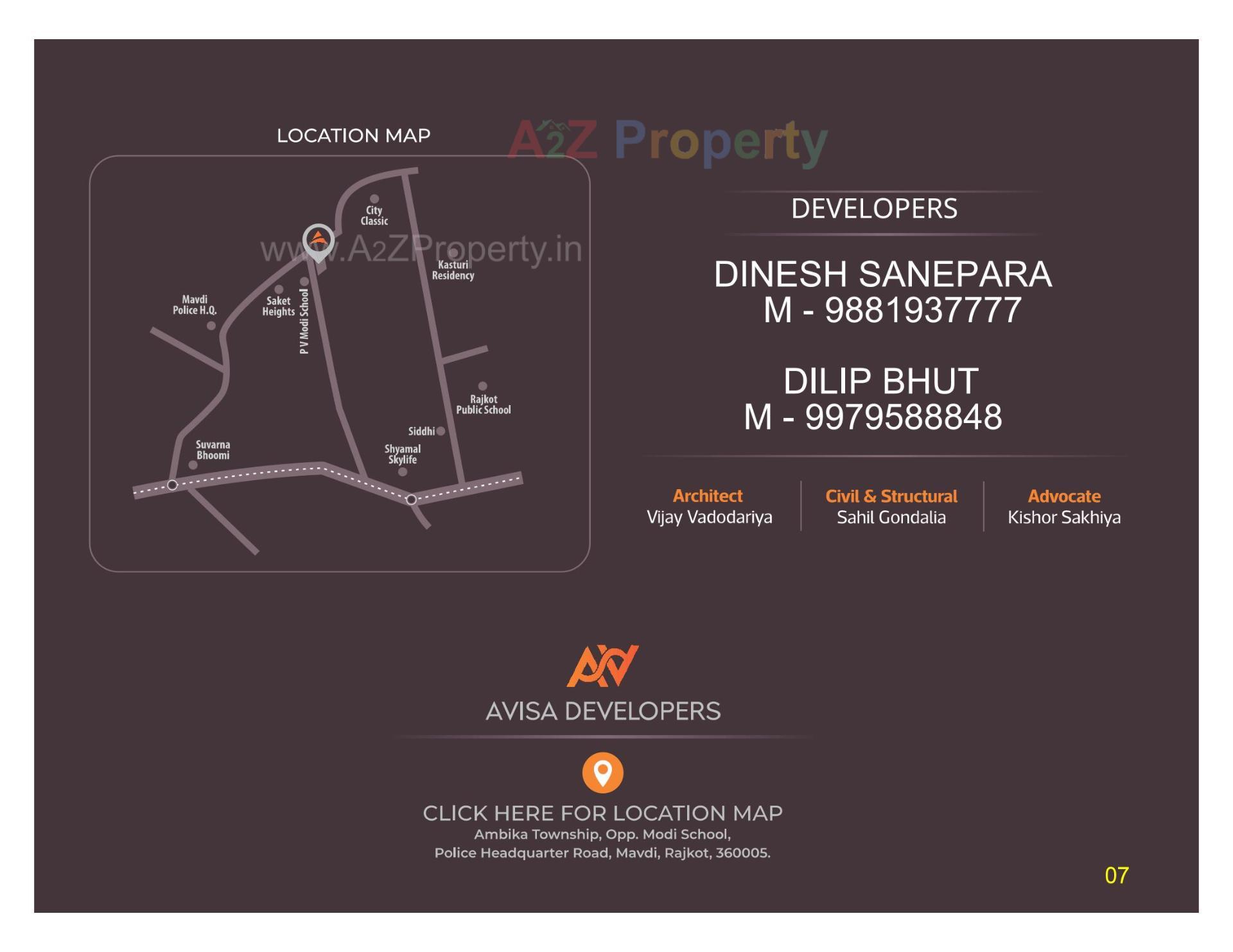 of real estate project Avisa One located at Mavdi, Rajkot, Gujarat