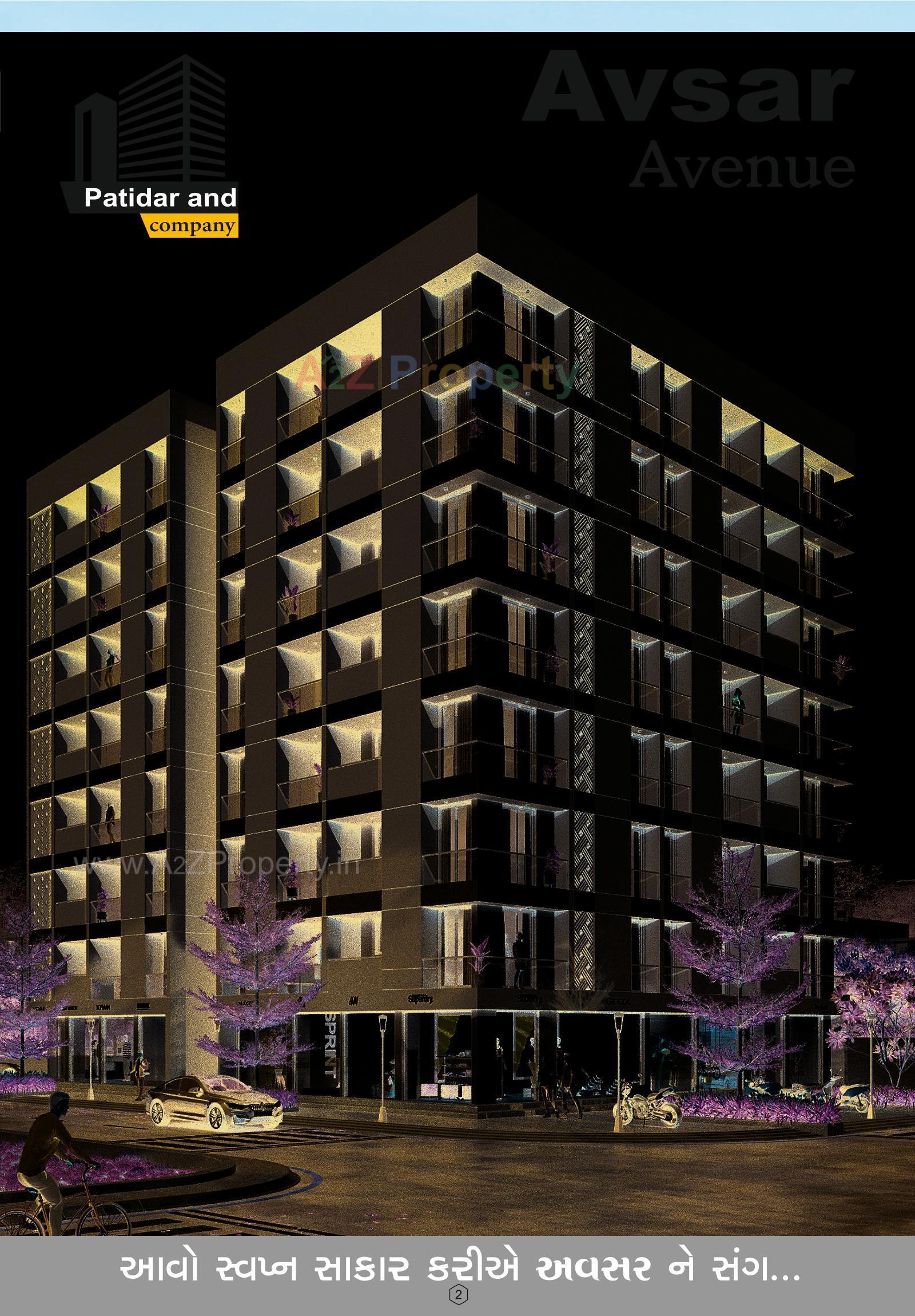 3D Elevation of real estate project Avsar Avenue located at Madhapar, Rajkot, Gujarat