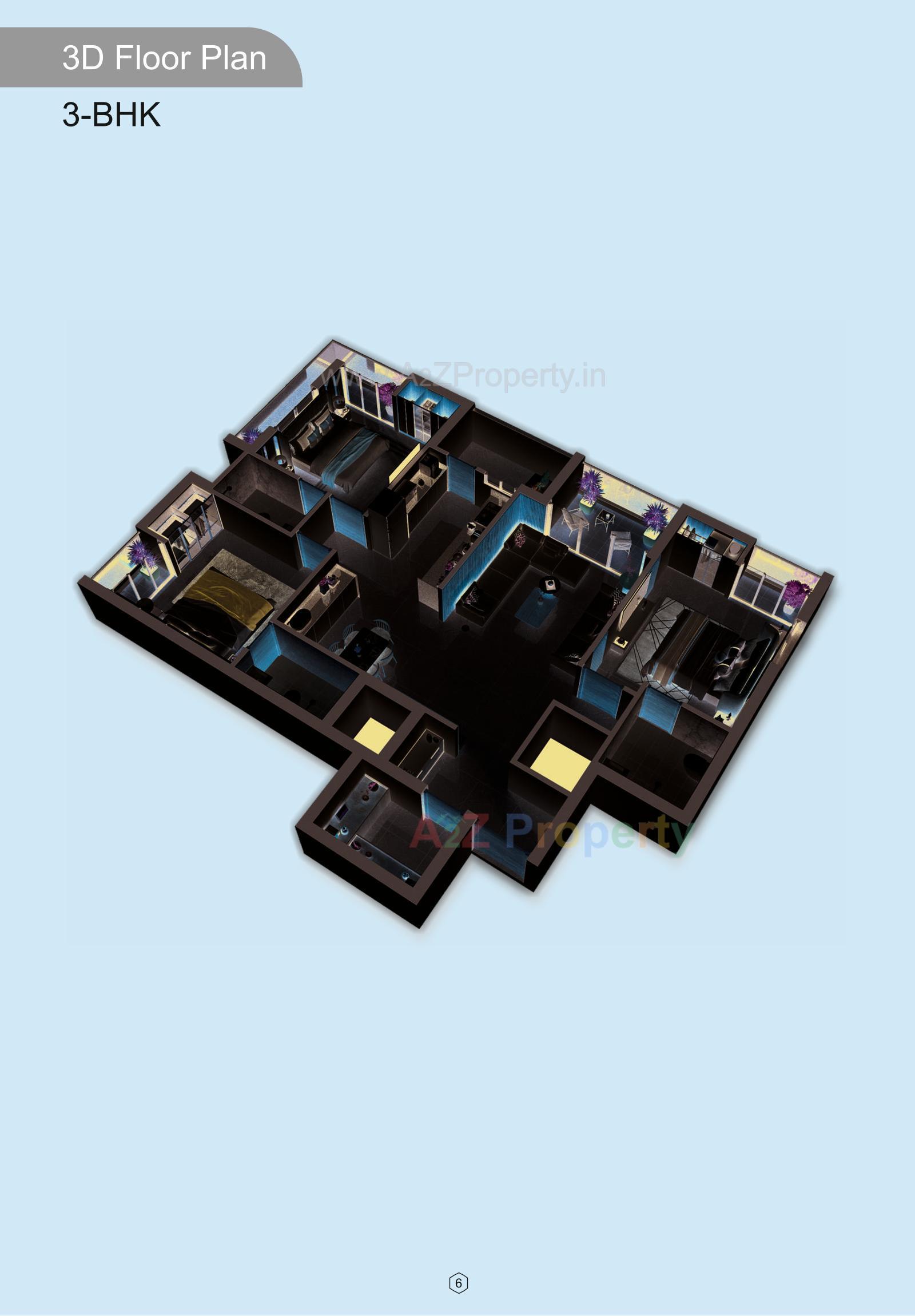 3D Elevation of real estate project Avsar Avenue located at Madhapar, Rajkot, Gujarat