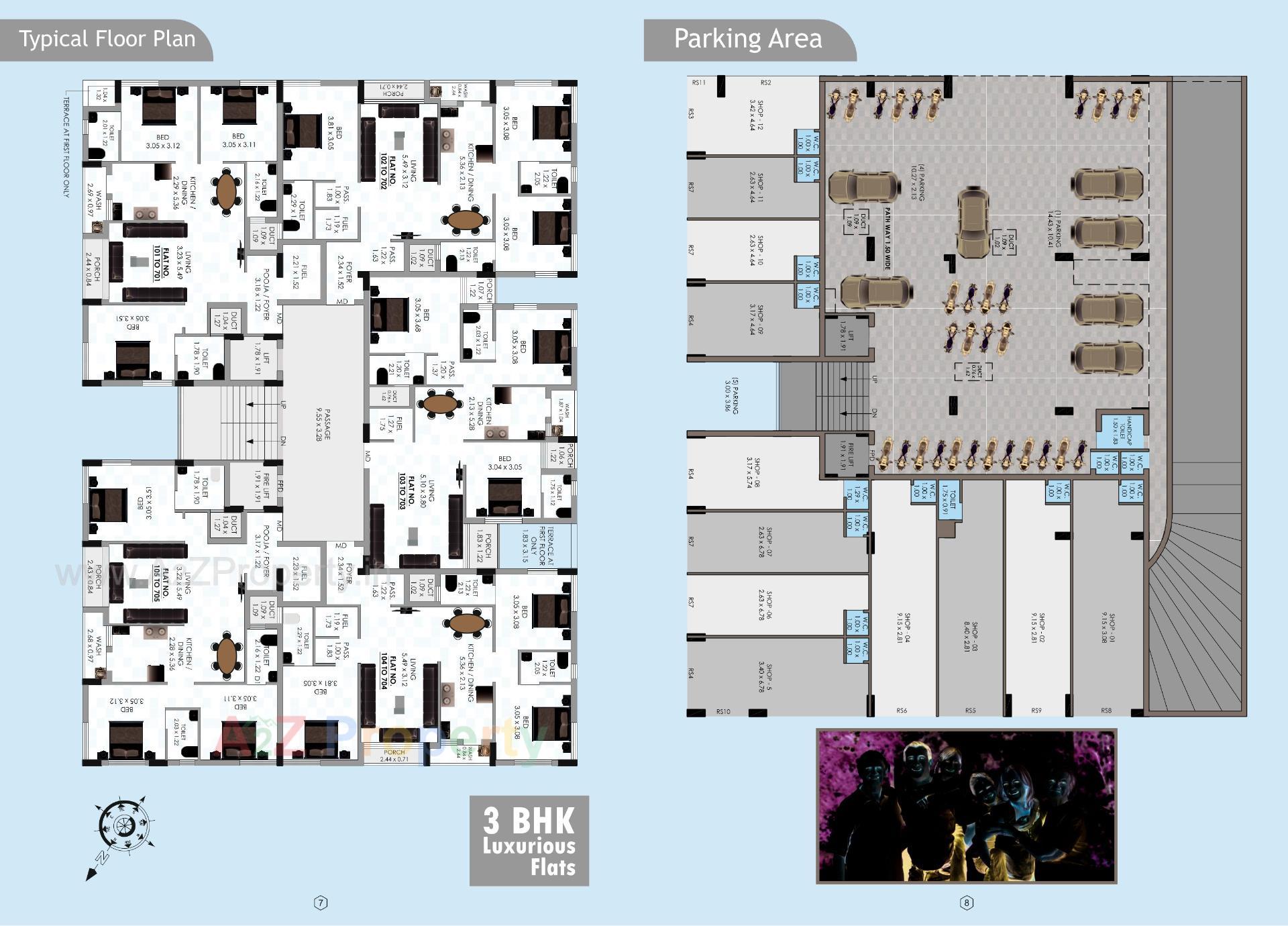 Layout of real estate project Avsar Avenue located at Madhapar, Rajkot, Gujarat