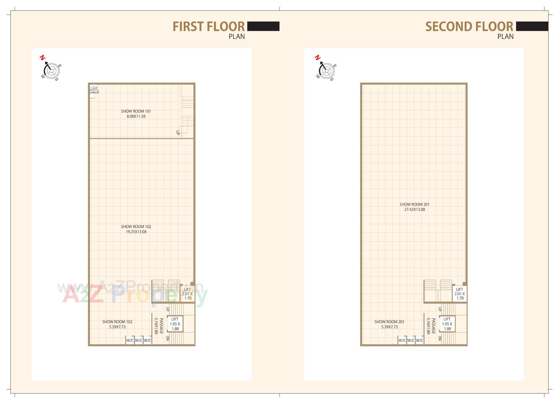 Layout of real estate project Azzaro Square located at Rajkot, Rajkot, Gujarat