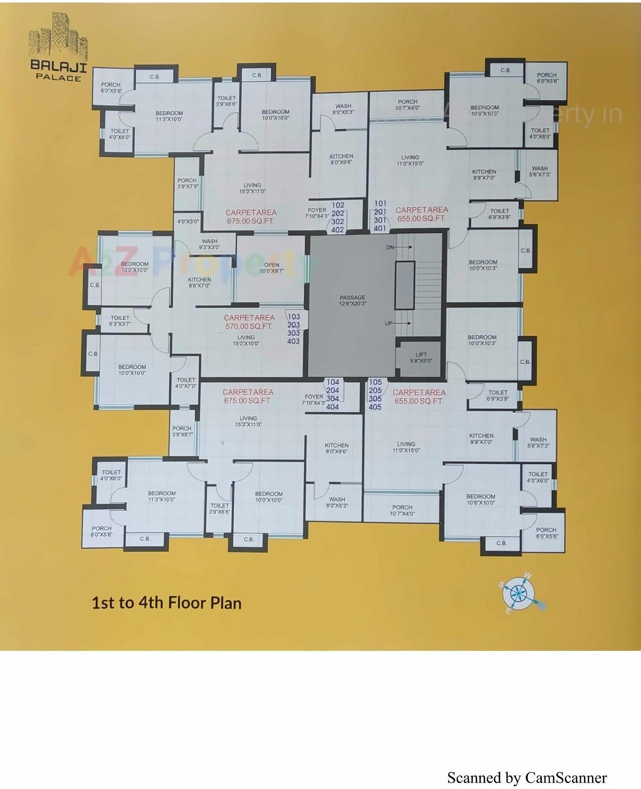 Layout of real estate project Balaji Palace located at Kangashiyali, Rajkot, Gujarat