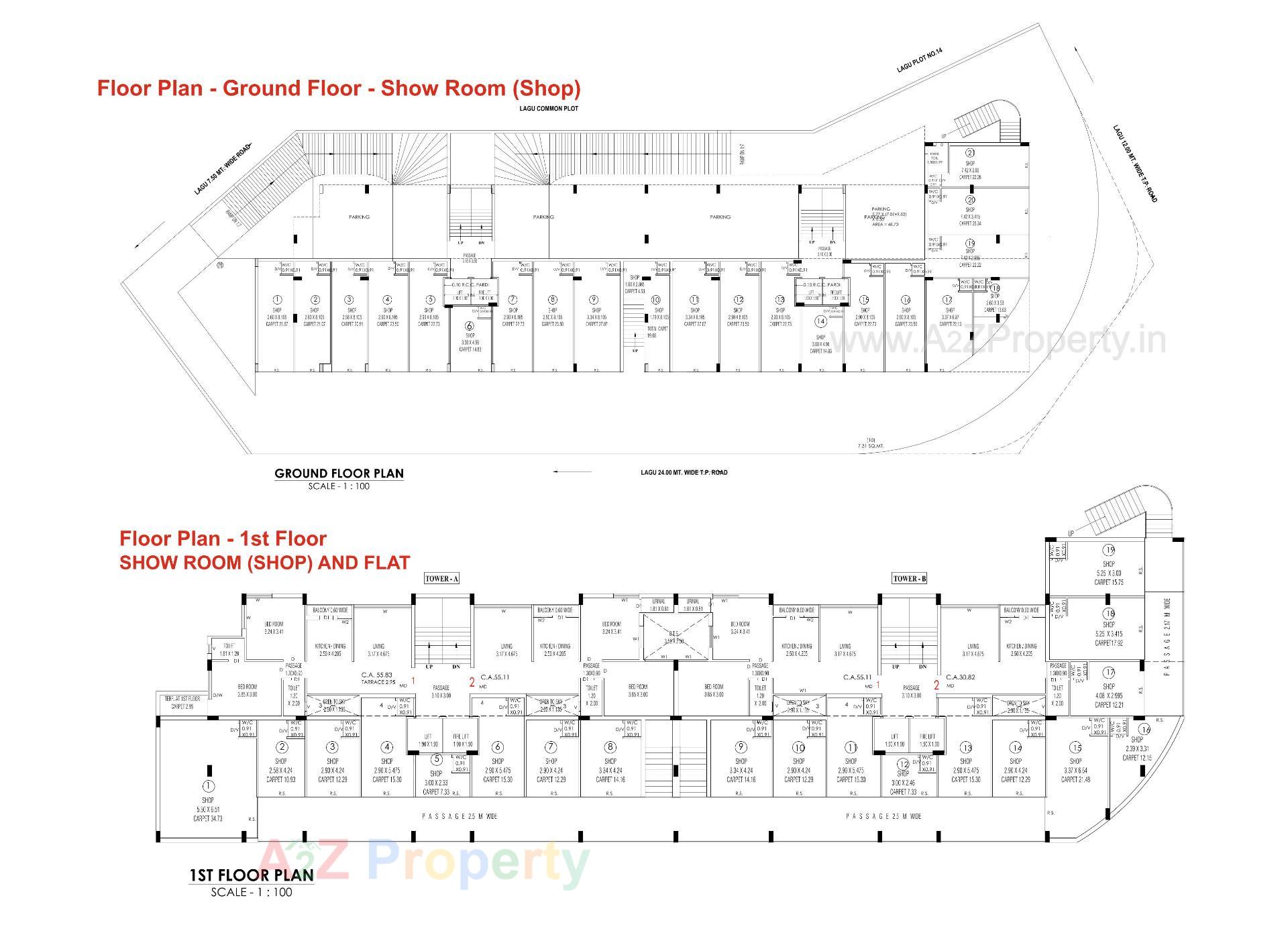 Layout of real estate project Balaji Spaaces located at Rajkot, Rajkot, Gujarat