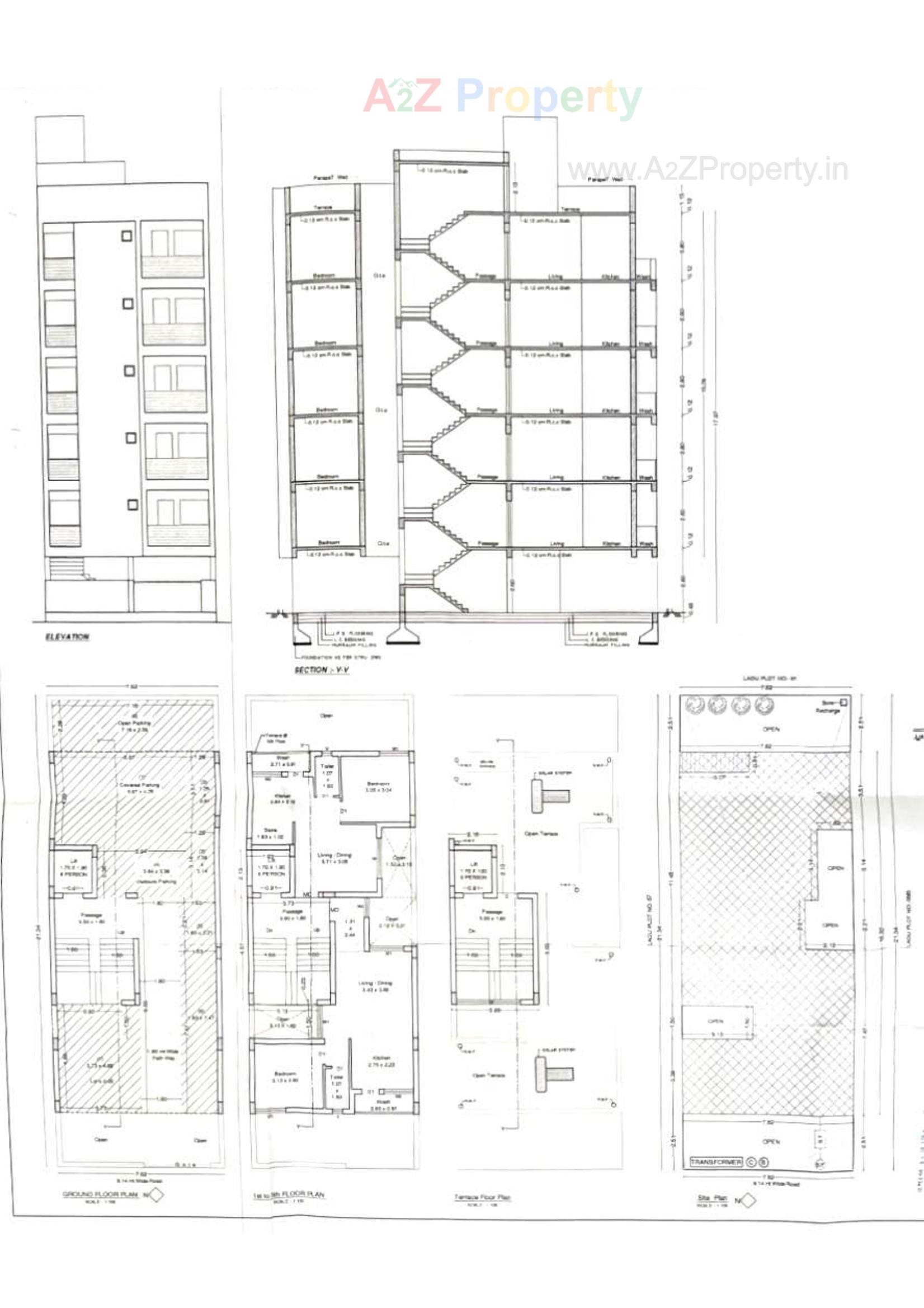 Layout of real estate project Bappas located at Raiya, Rajkot, Gujarat