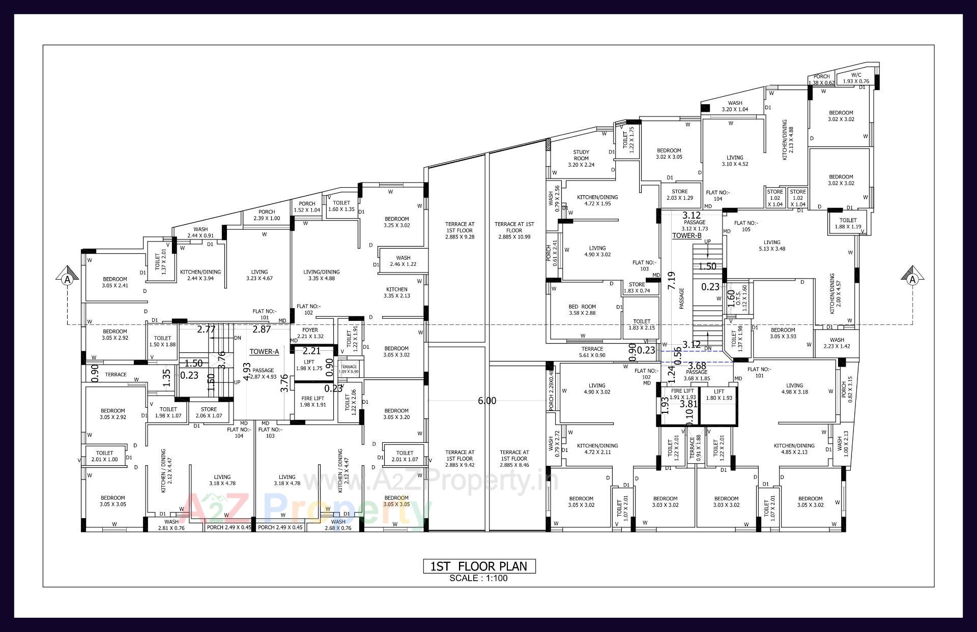 Layout of real estate project Bhakti Sanidhya located at Mavdi, Rajkot, Gujarat