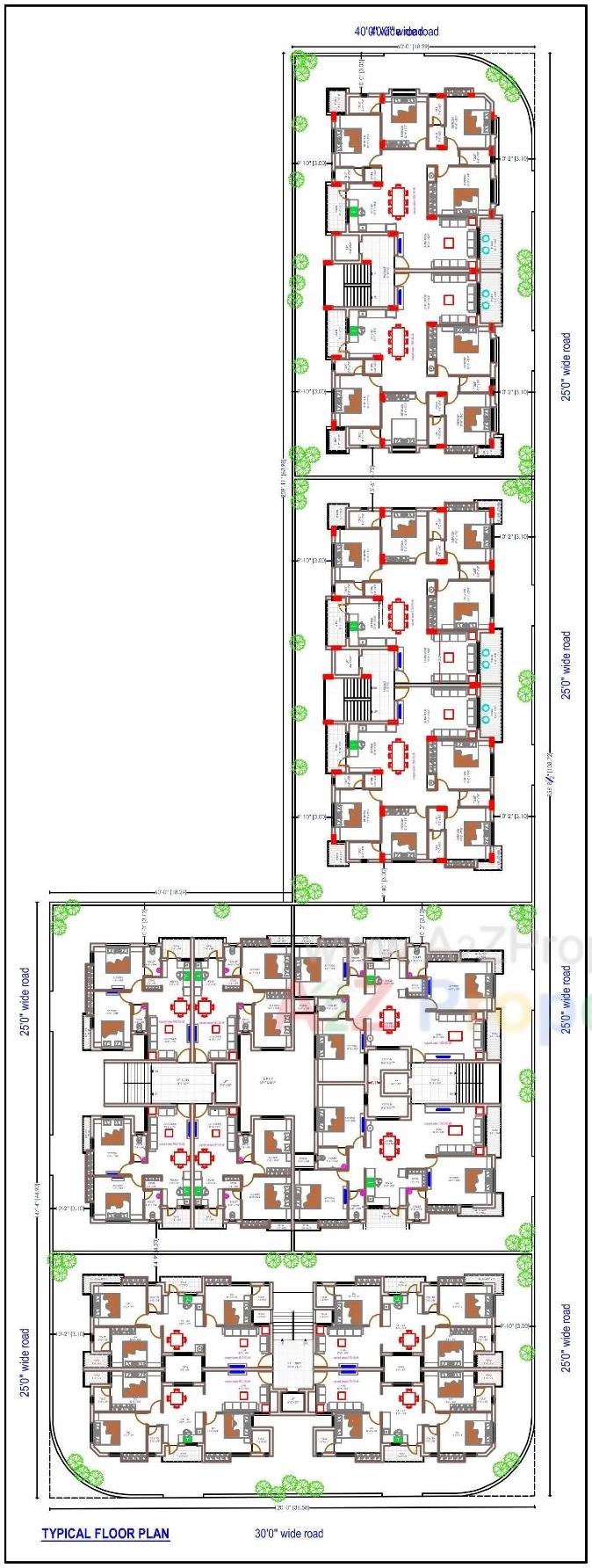 Layout of real estate project Blossom City located at Mavdi, Rajkot, Gujarat