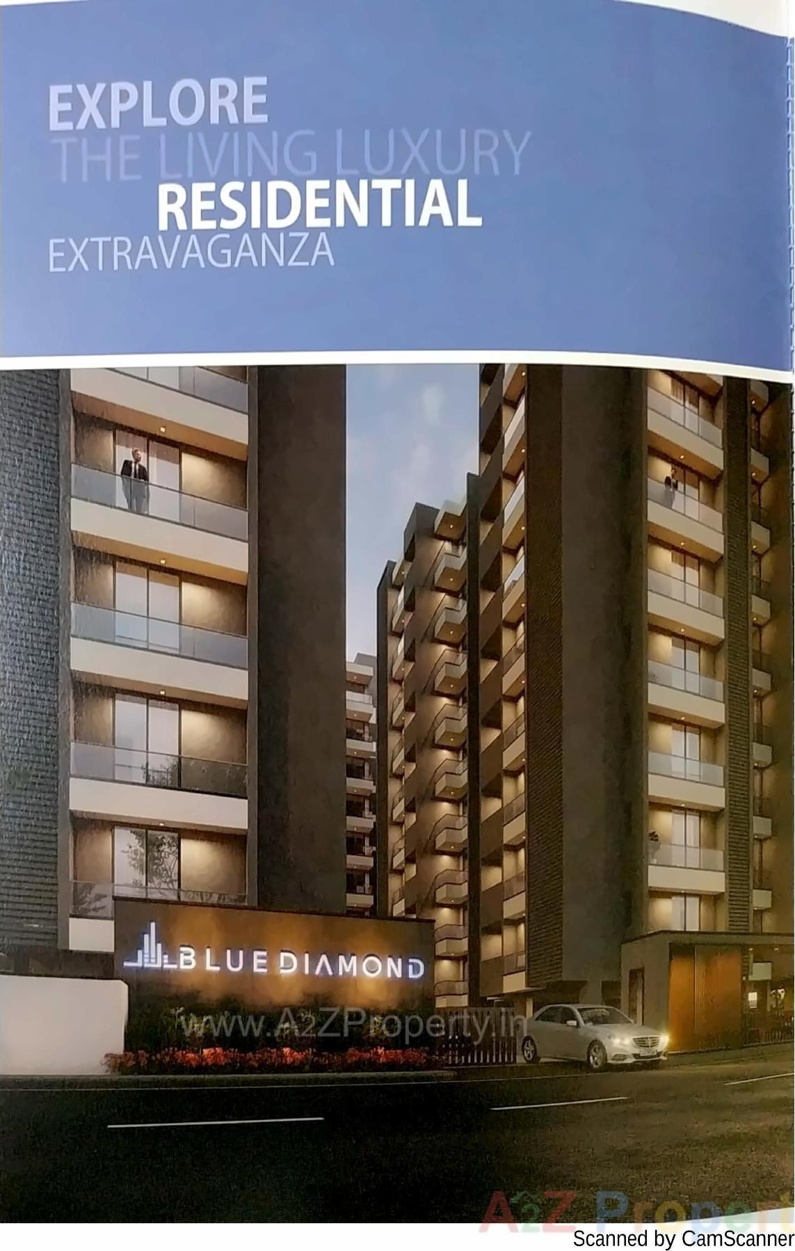 3D Elevation of real estate project Blue Diamond located at Rajkot, Rajkot, Gujarat