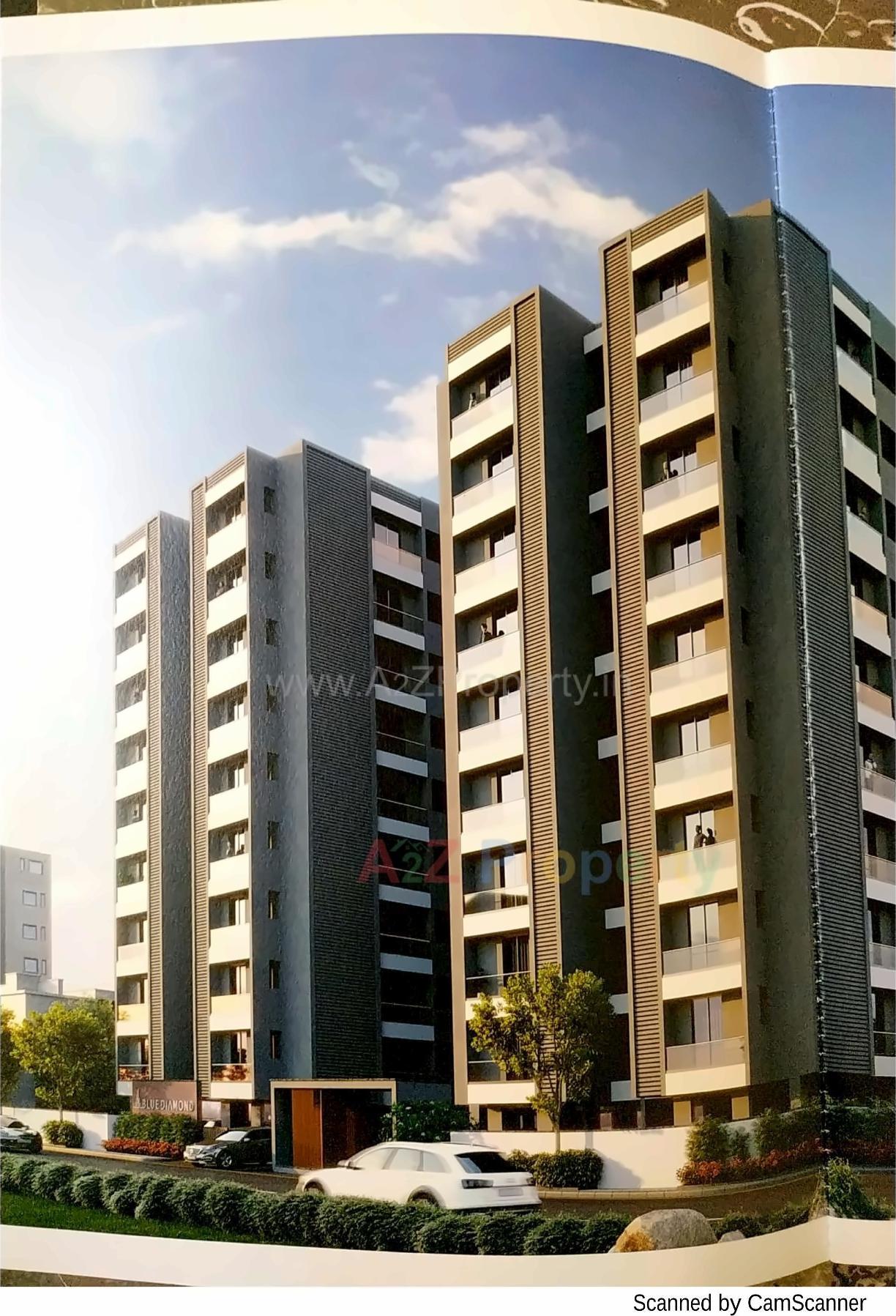 3D Elevation of real estate project Blue Diamond located at Rajkot, Rajkot, Gujarat