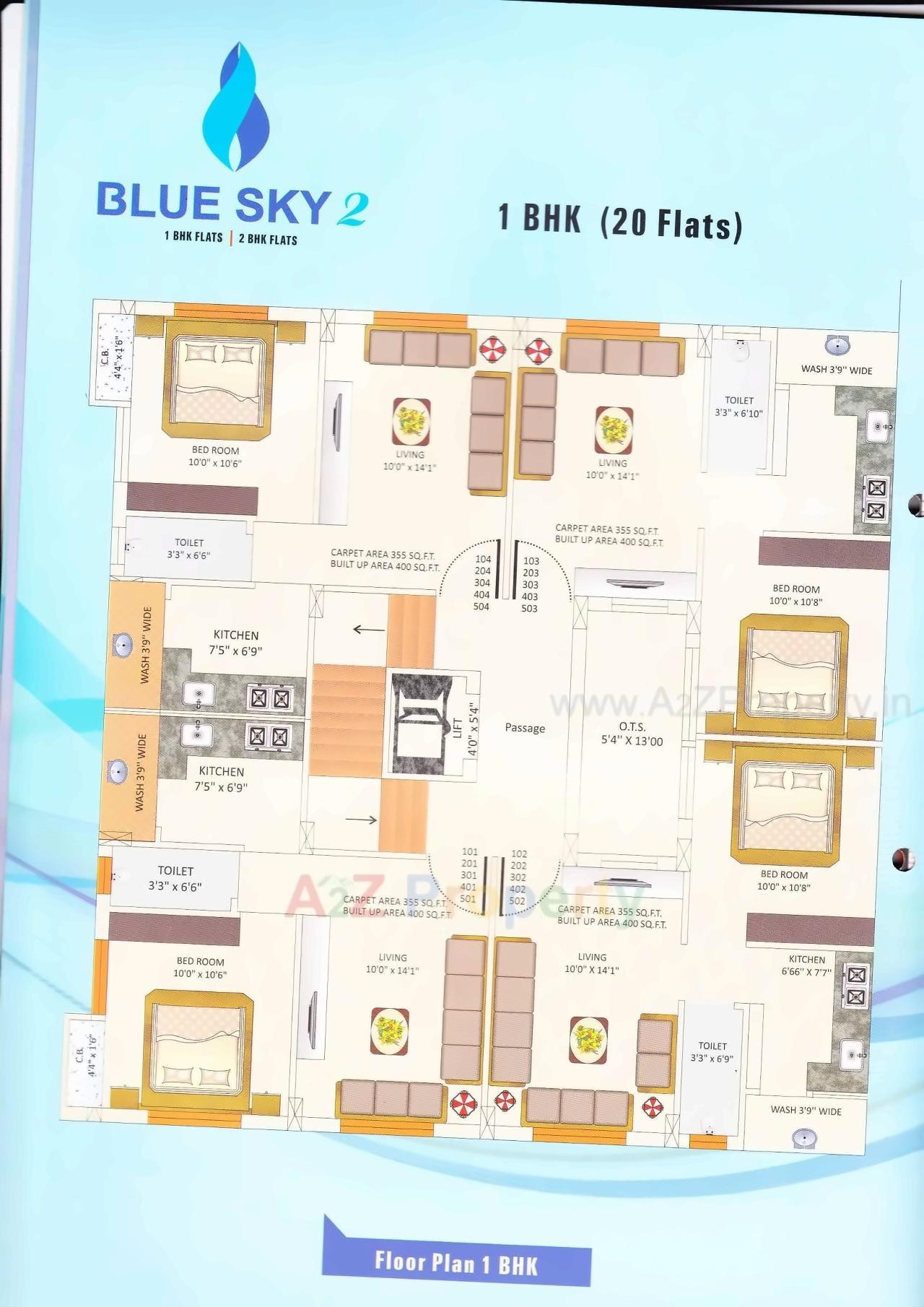 Layout of real estate project Blue Sky located at Kothariya, Rajkot, Gujarat