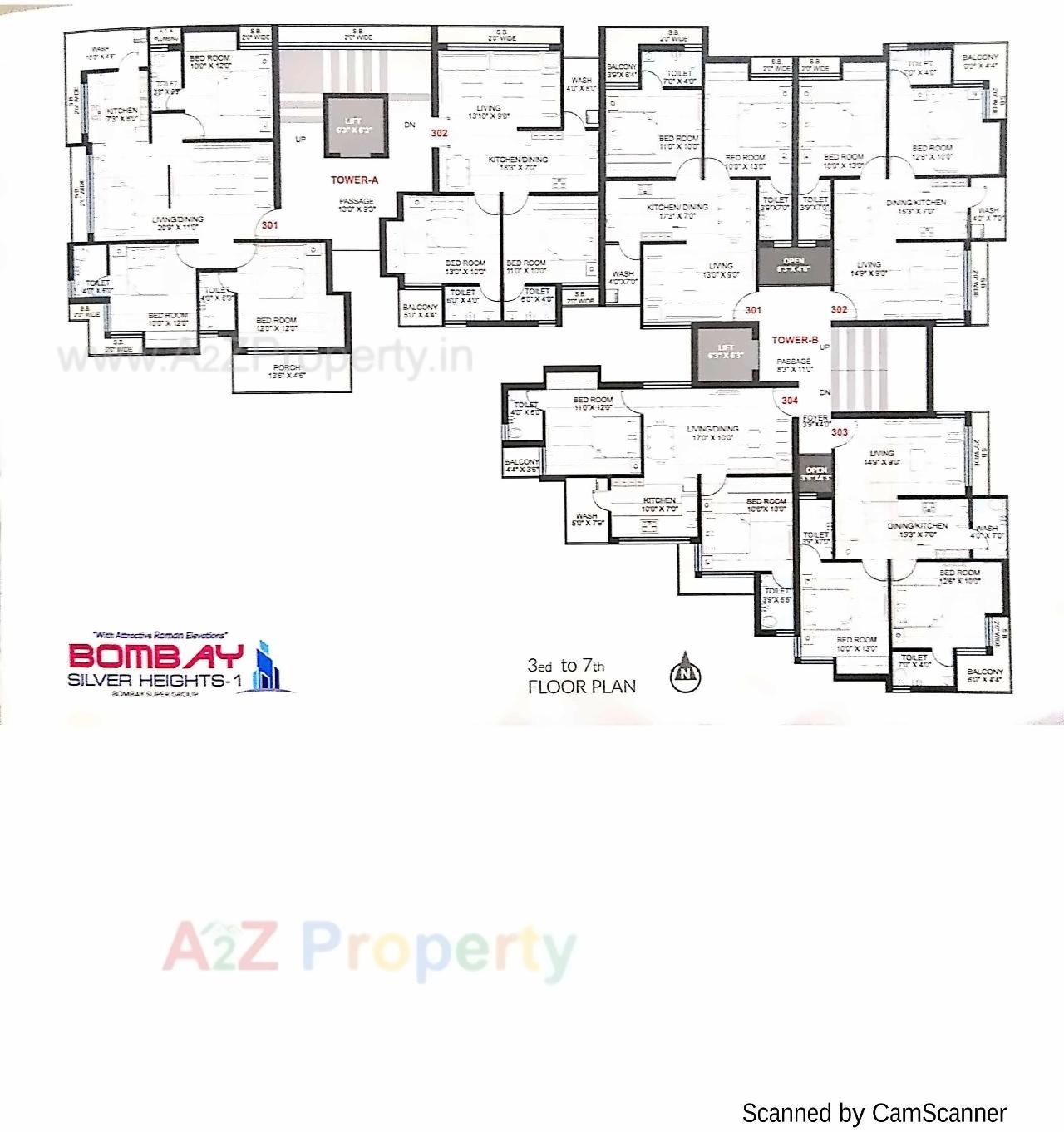 Layout of real estate project Bombay Silver Heights located at Rajkot, Rajkot, Gujarat