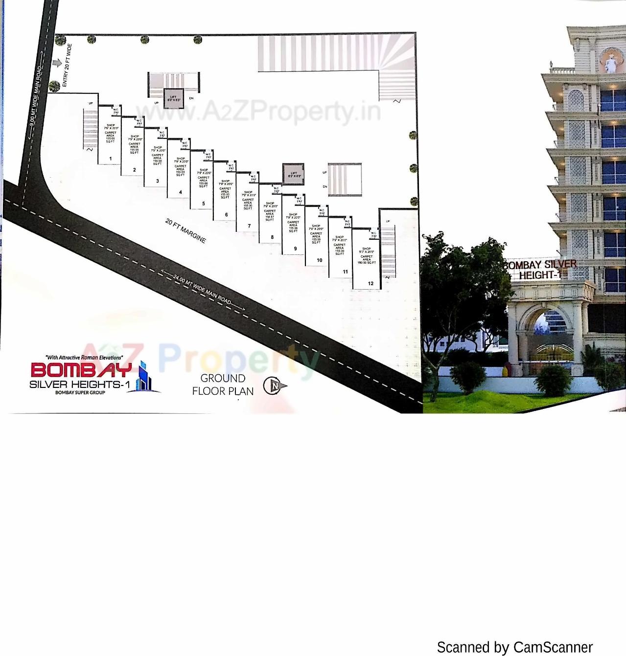 Layout of real estate project Bombay Silver Heights located at Rajkot, Rajkot, Gujarat