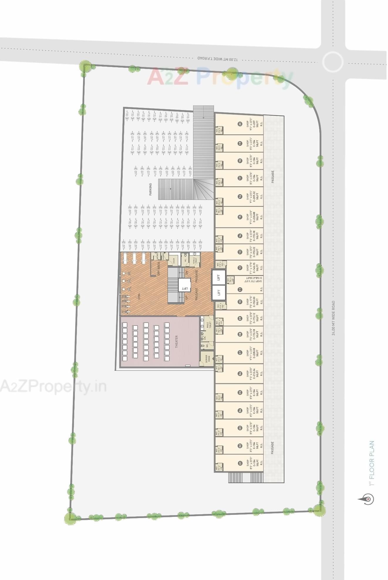Layout of real estate project Bombay Super Height located at Rajkot, Rajkot, Gujarat