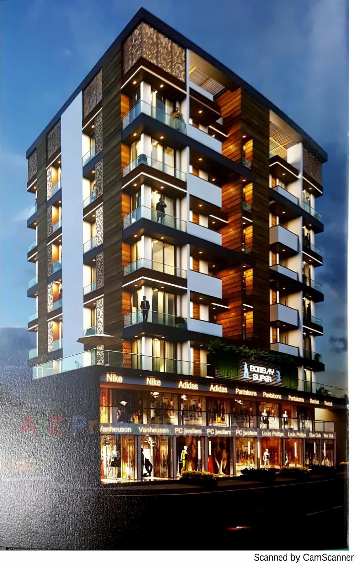 3D Elevation of real estate project Bombay Super Height located at Rajkot, Rajkot, Gujarat