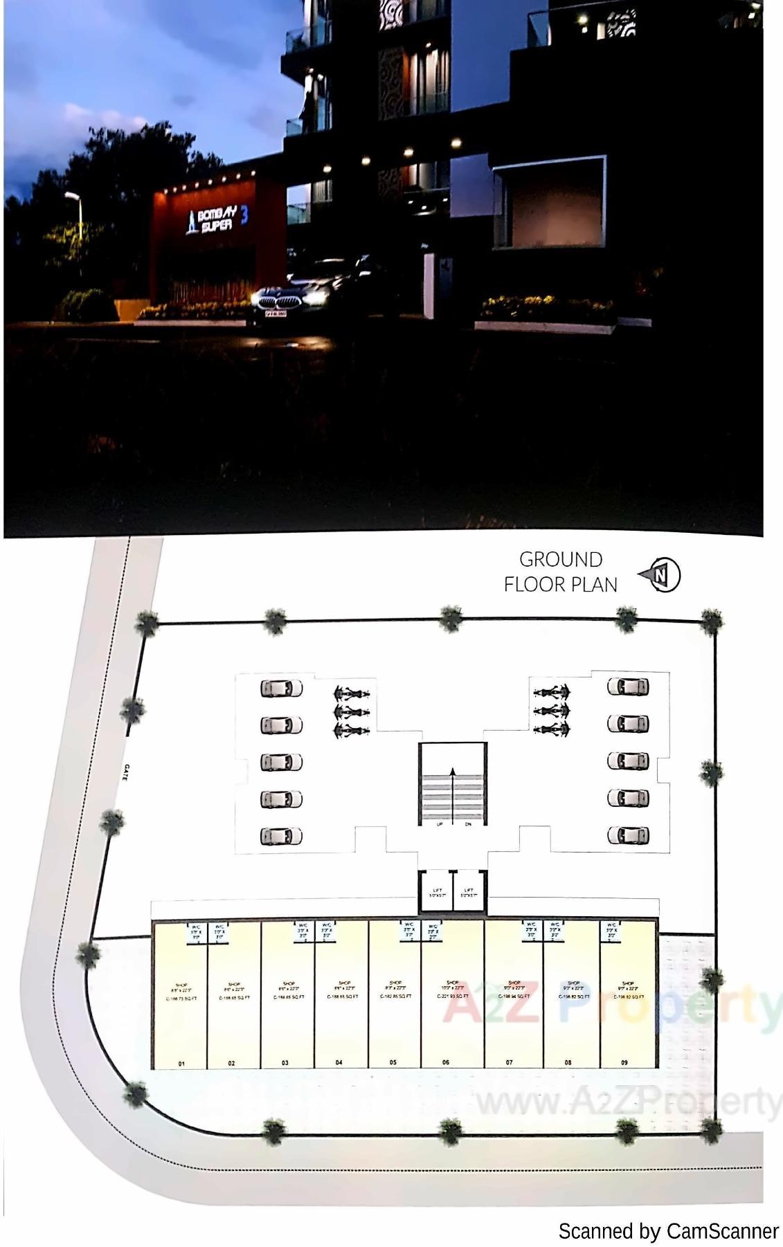 Layout of real estate project Bombay Super Height located at Rajkot, Rajkot, Gujarat