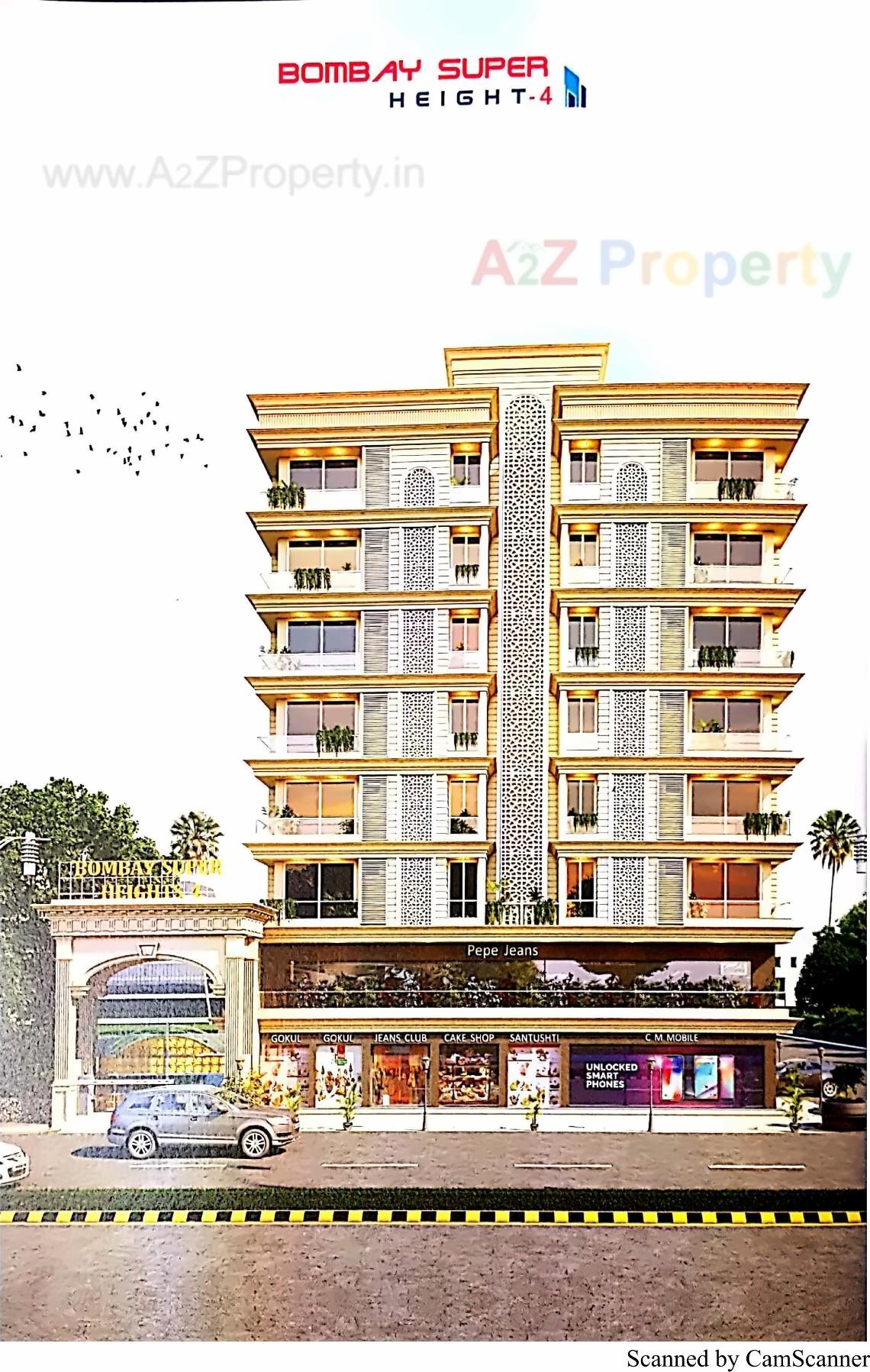 3D Elevation of real estate project Bombay Super Height located at Rajkot, Rajkot, Gujarat