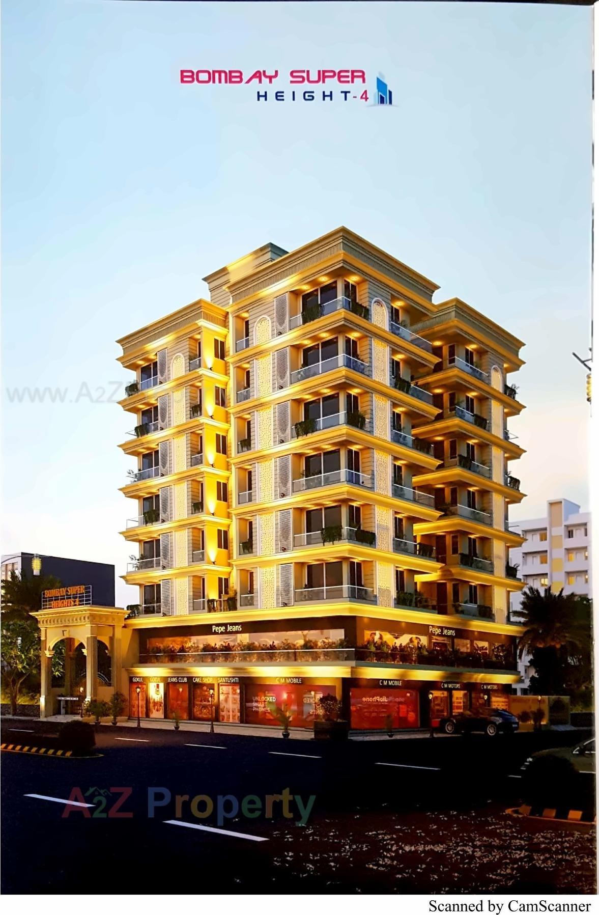 3D Elevation of real estate project Bombay Super Height located at Rajkot, Rajkot, Gujarat