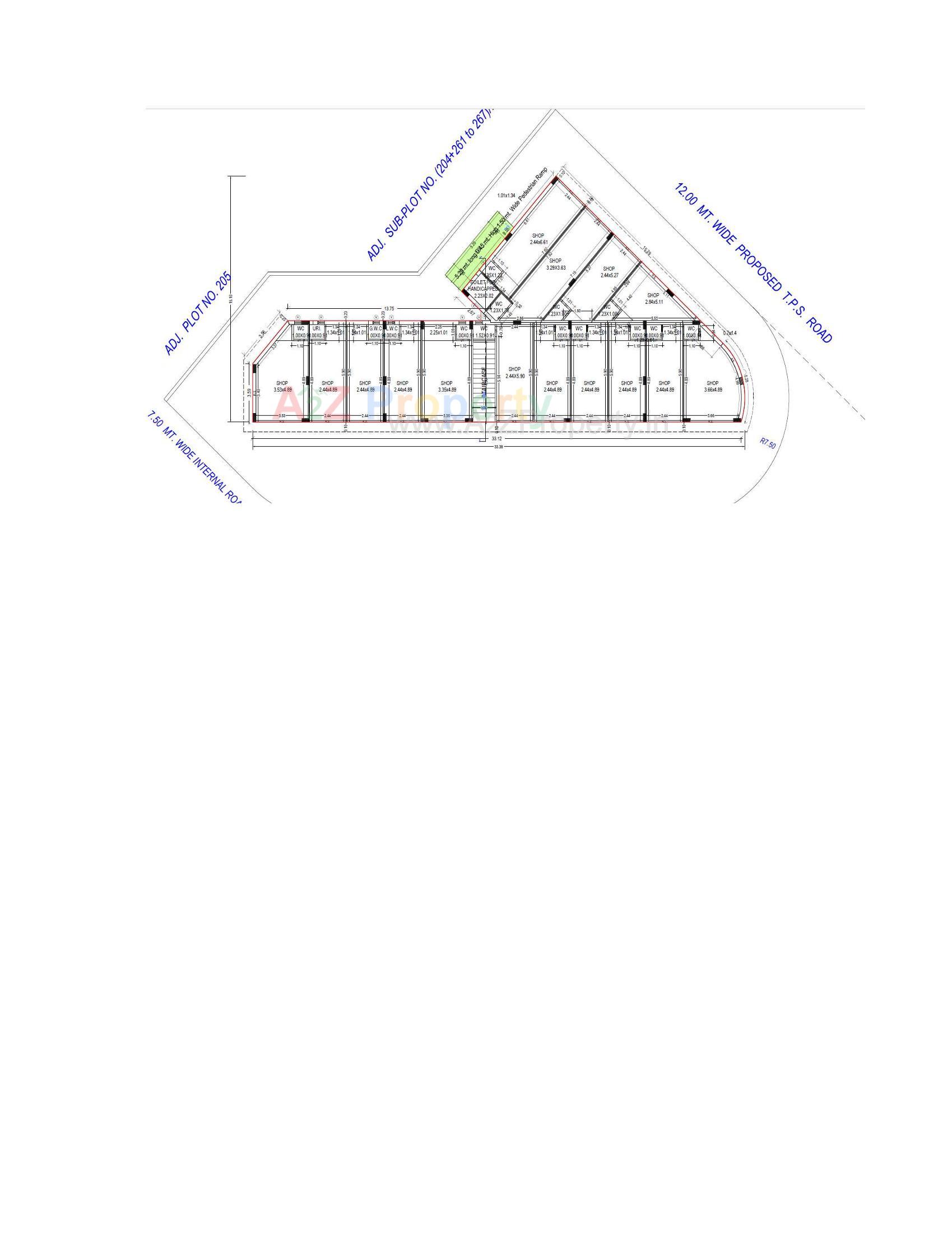 Layout of real estate project Business Centre located at Rajkot, Rajkot, Gujarat