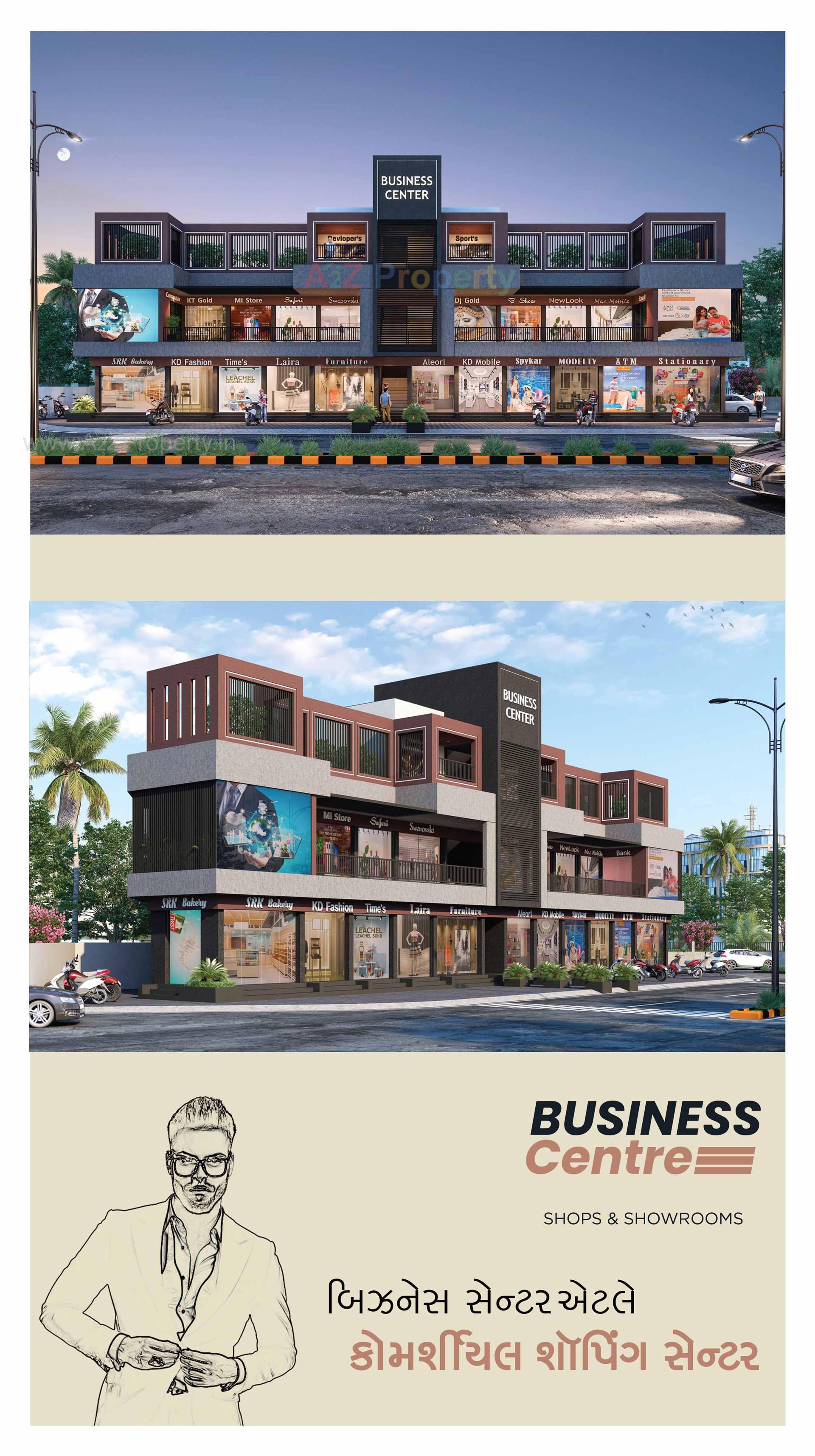 3D Elevation of real estate project Business Centre located at Rajkot, Rajkot, Gujarat