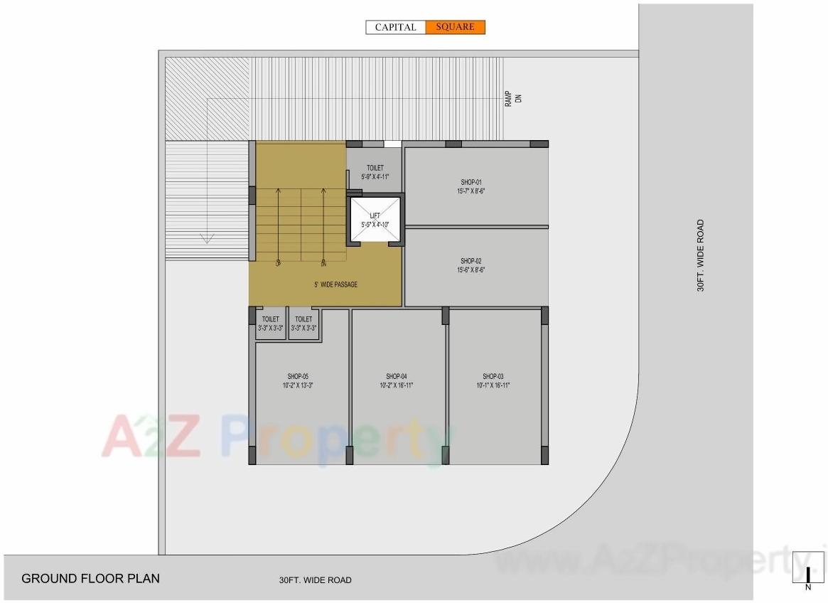 Layout of real estate project Capital Square located at City, Rajkot, Gujarat