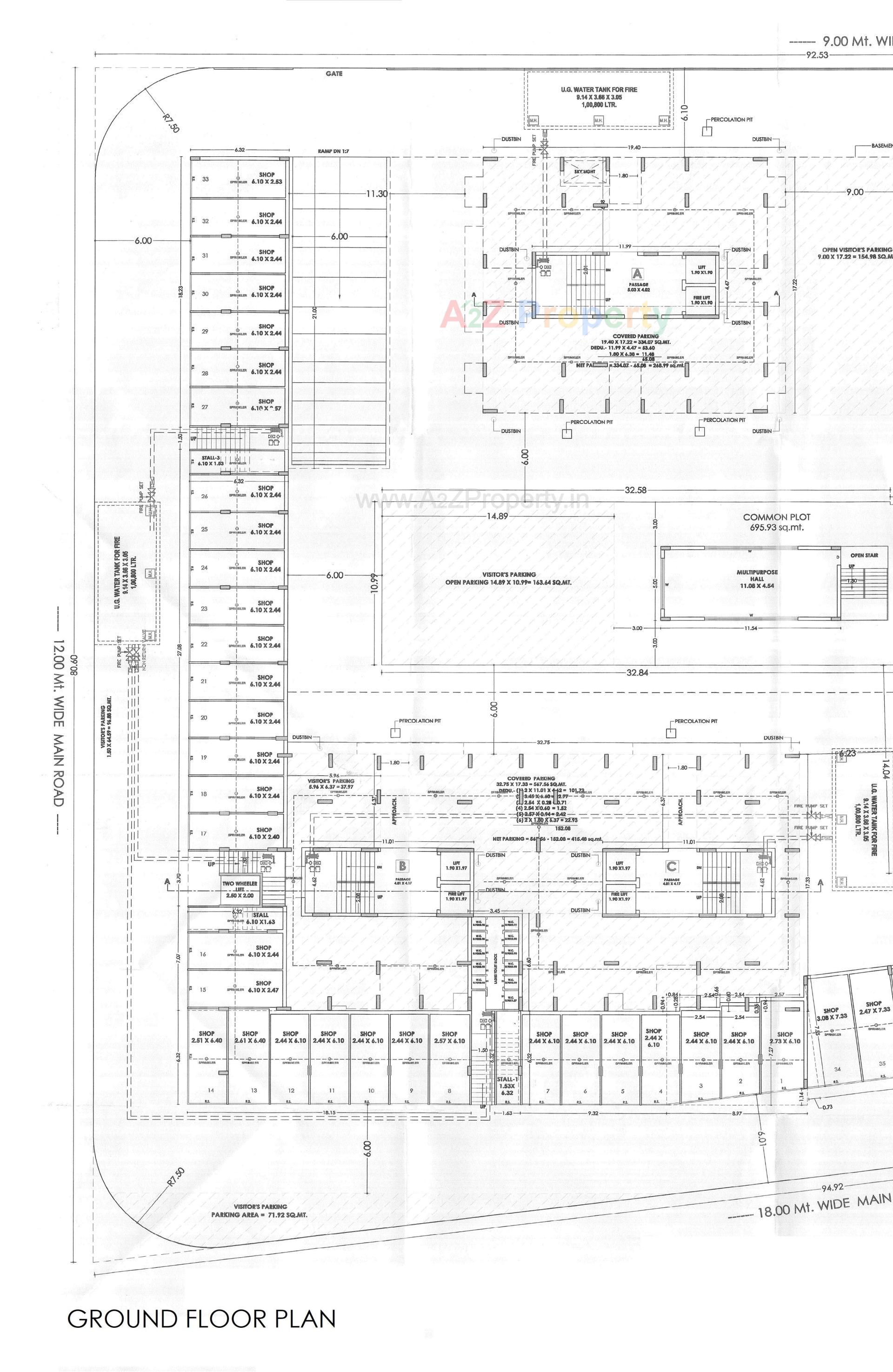 Layout of real estate project City Classic located at Mavdi, Rajkot, Gujarat