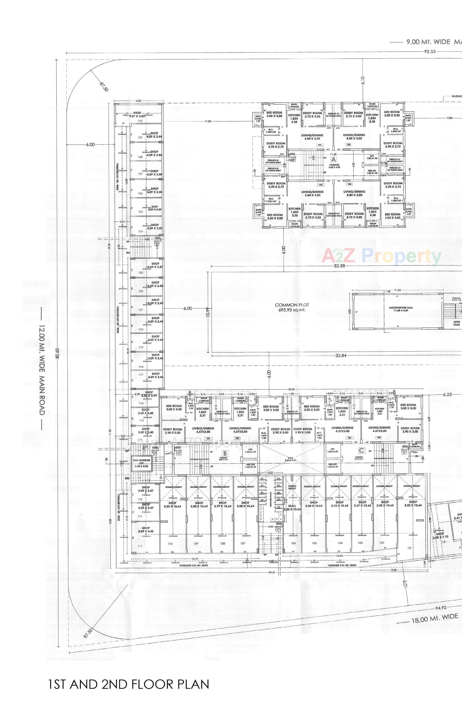 Layout of real estate project City Classic located at Mavdi, Rajkot, Gujarat