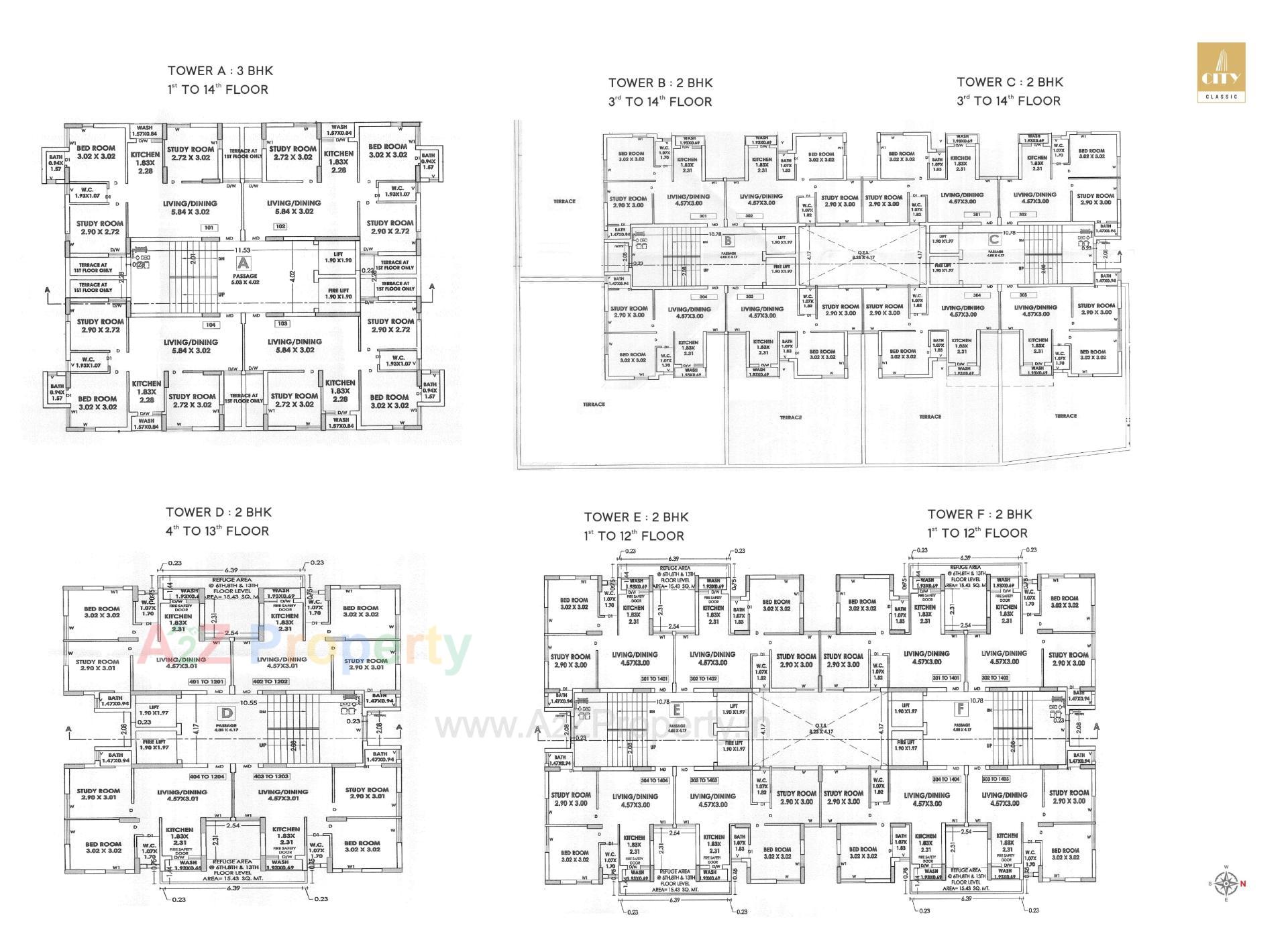 Layout of real estate project City Classic located at Mavdi, Rajkot, Gujarat