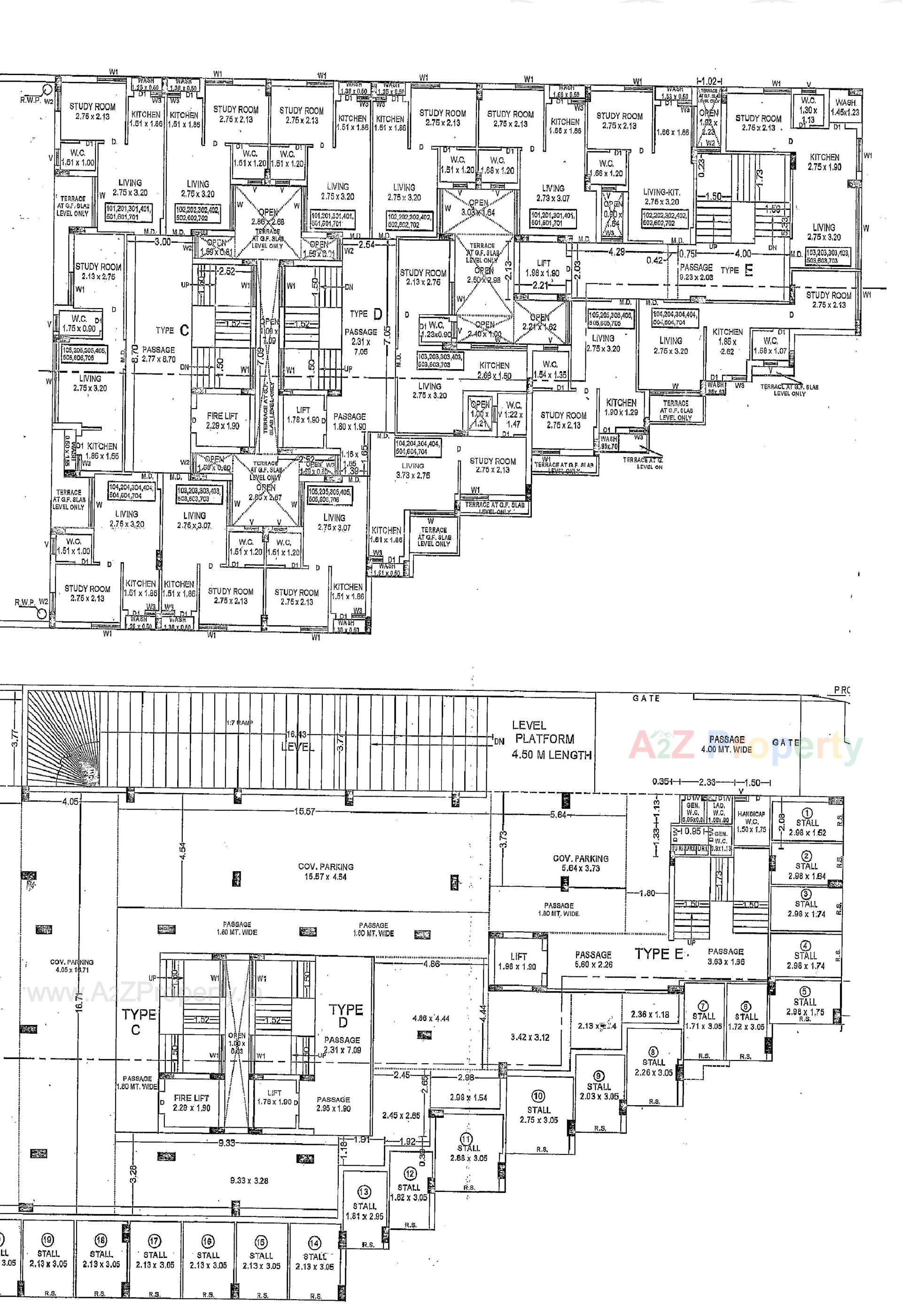 Layout of real estate project City Courtyard located at Nagar, Rajkot, Gujarat
