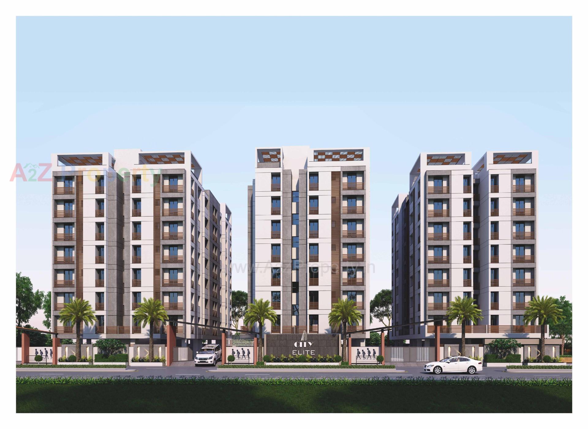 3D Elevation of real estate project City Elite located at Raiya, Rajkot, Gujarat
