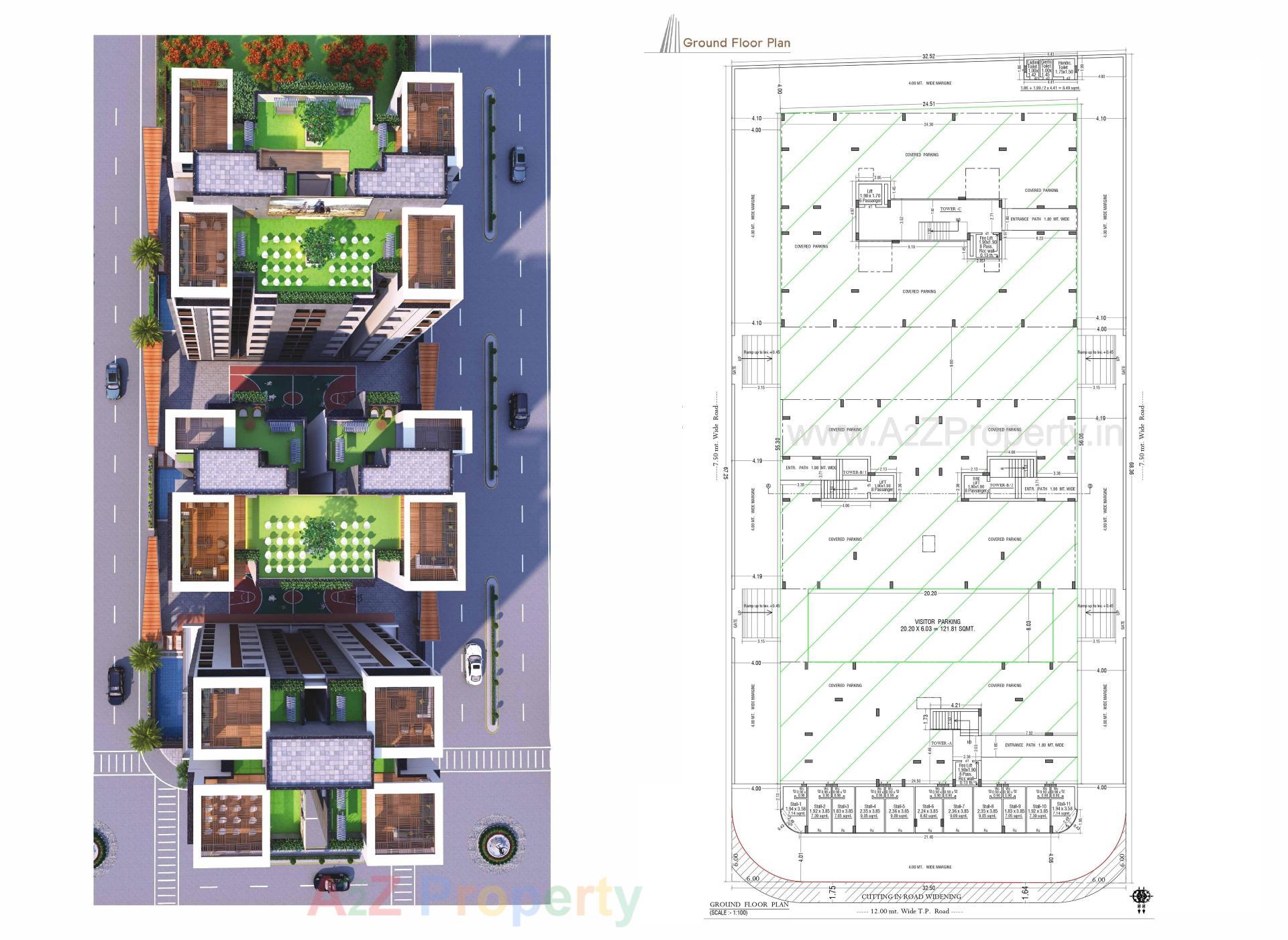 Layout of real estate project City Elite located at Raiya, Rajkot, Gujarat