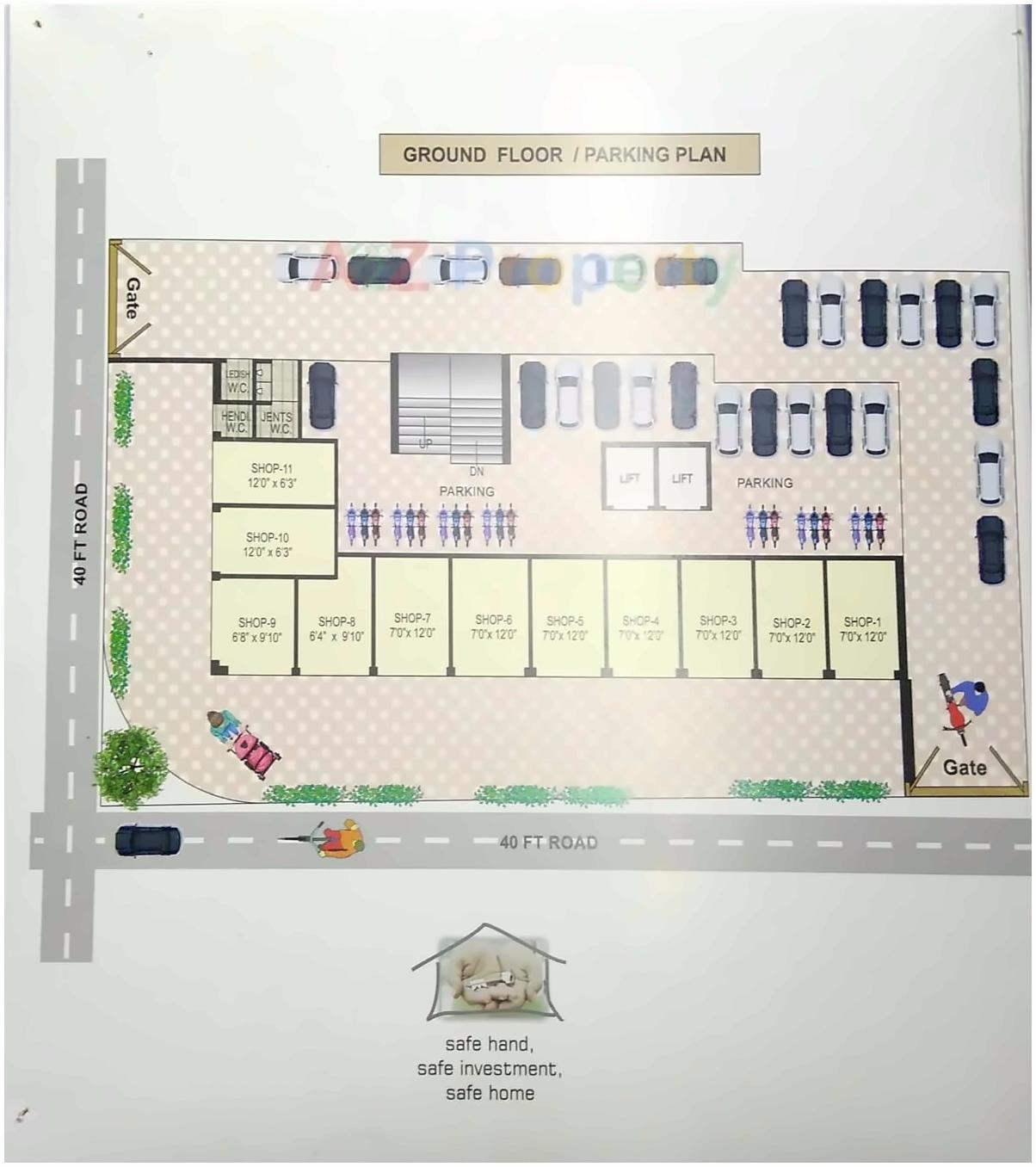 Layout of real estate project City Empire located at Rajkot, Rajkot, Gujarat