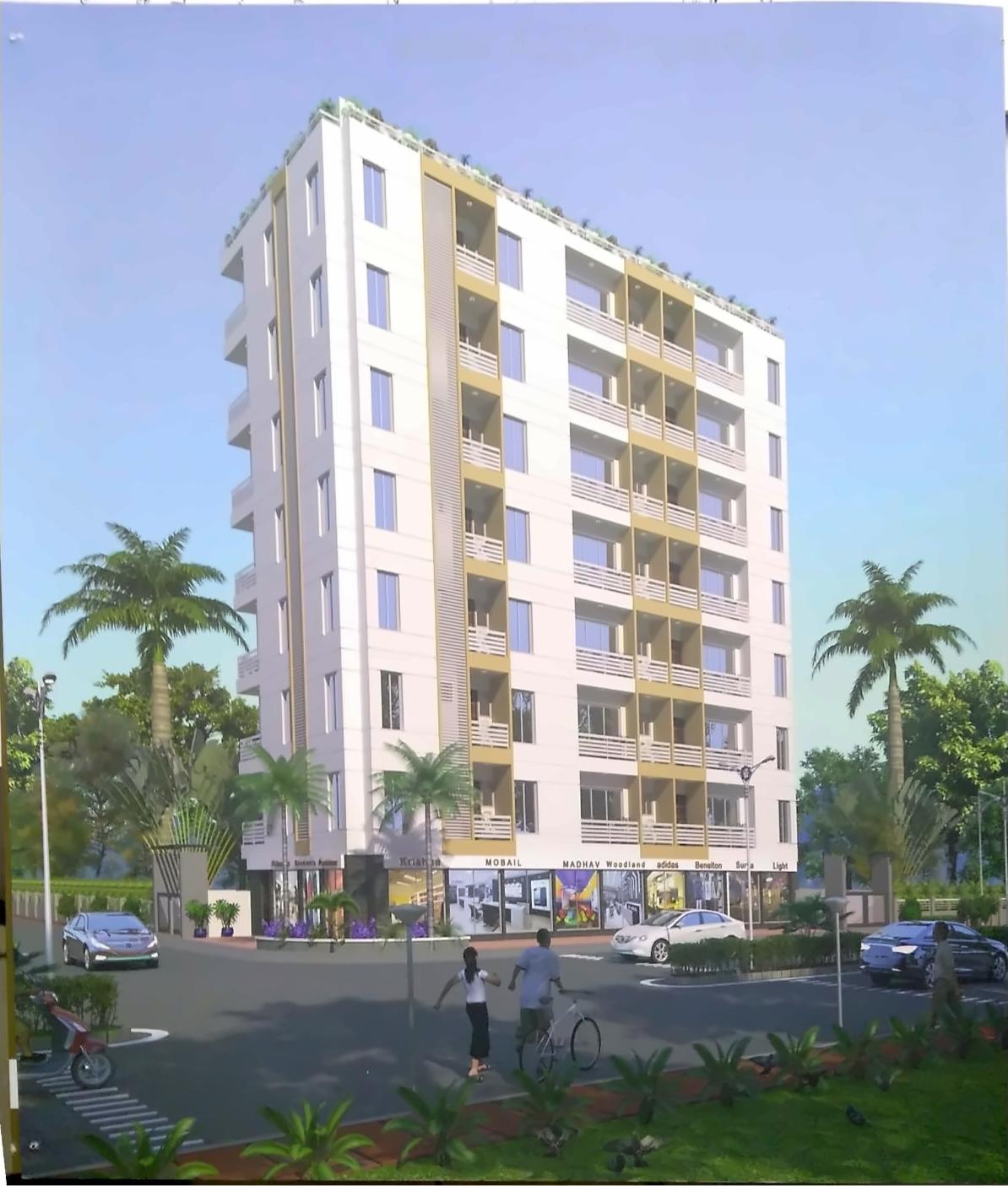 3D Elevation of real estate project City Empire located at Rajkot, Rajkot, Gujarat