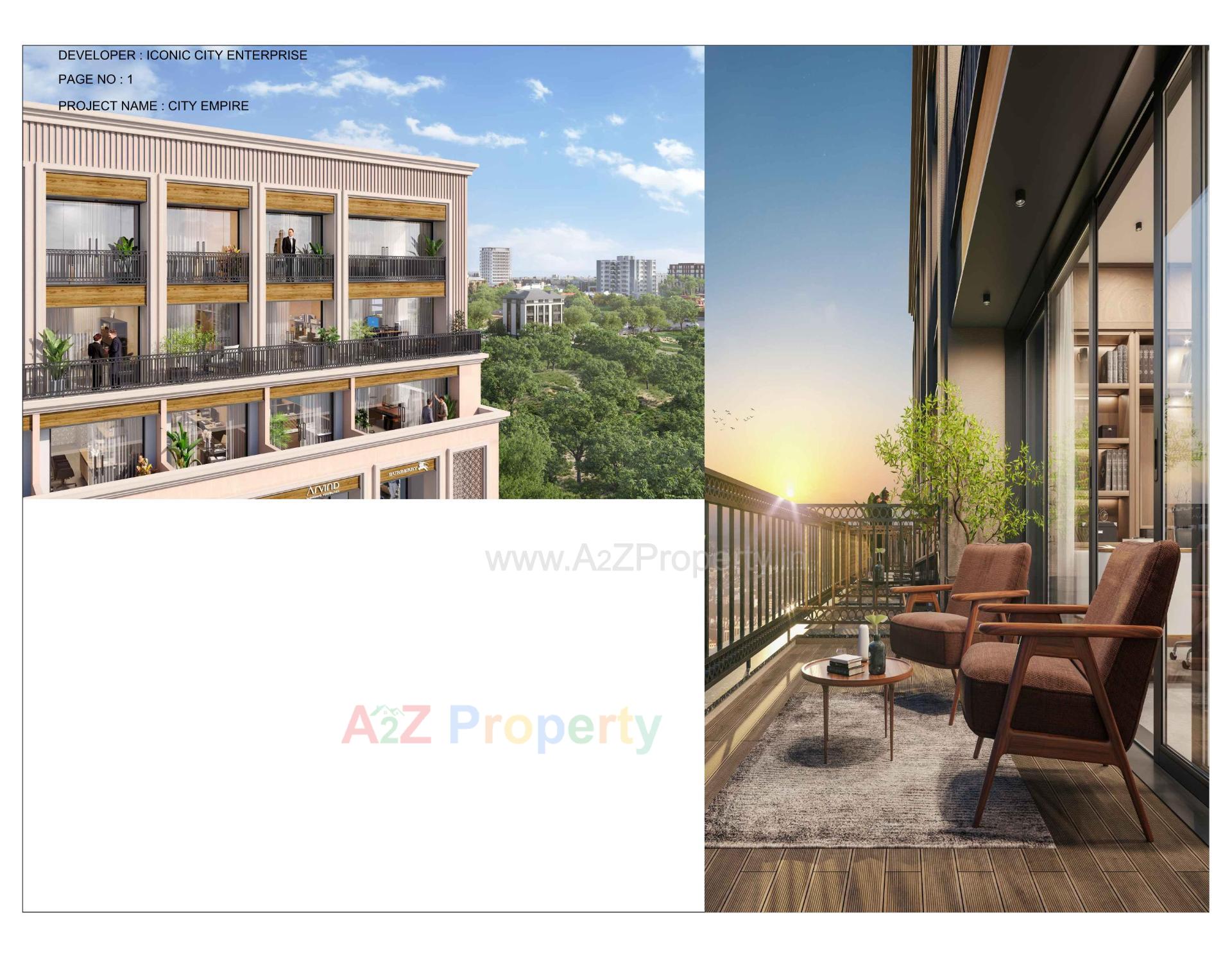 3D Elevation of real estate project City Empire located at Nanamava, Rajkot, Gujarat