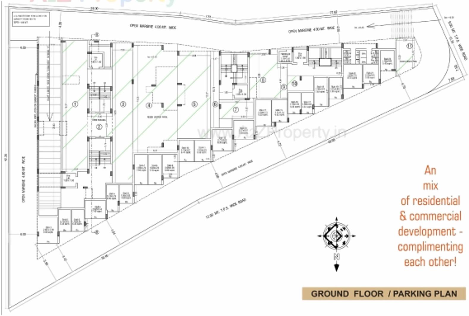 Layout of real estate project City Serenity located at Raiya, Rajkot, Gujarat