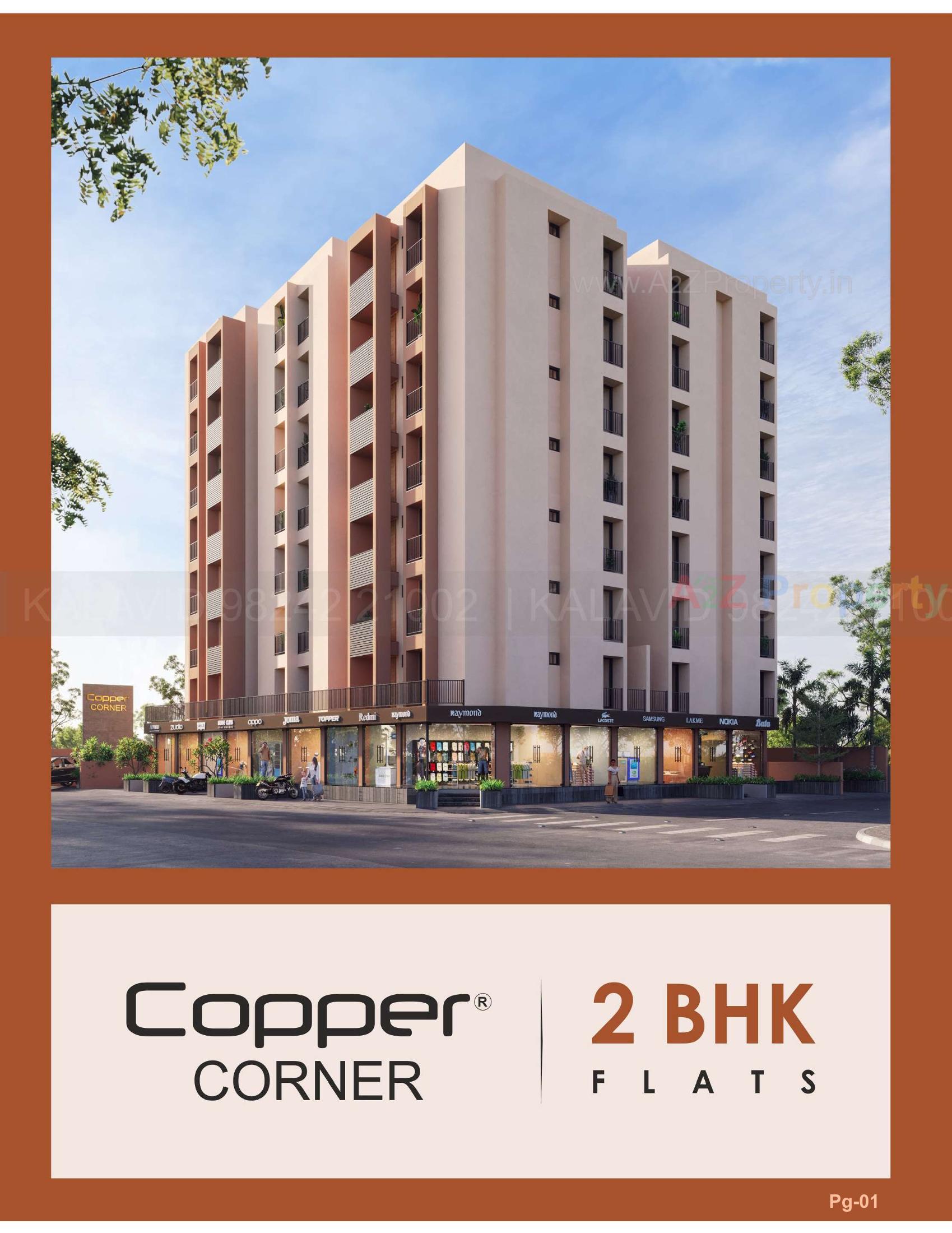 3D Elevation of real estate project Copper Corner located at Rajkot, Rajkot, Gujarat