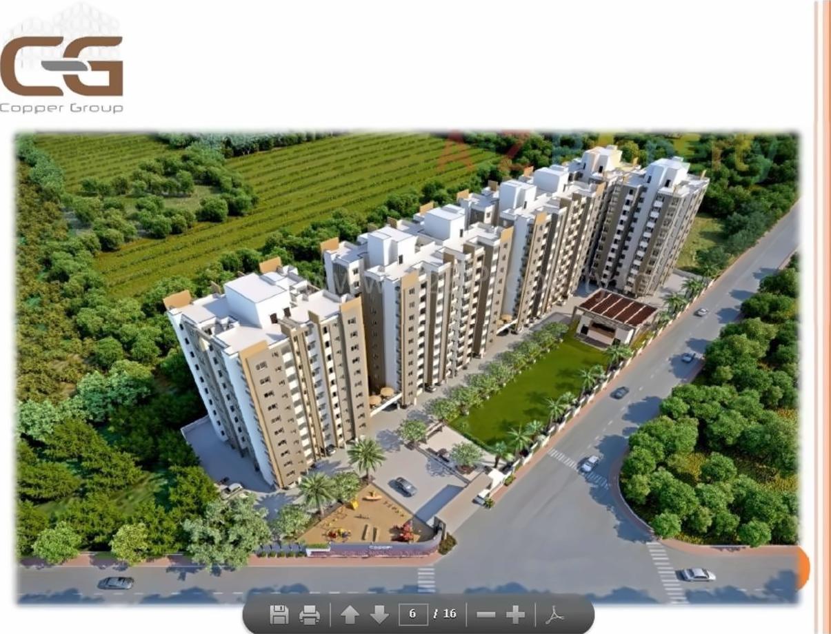 3D Elevation of real estate project Copper Green City located at Rajkot, Rajkot, Gujarat