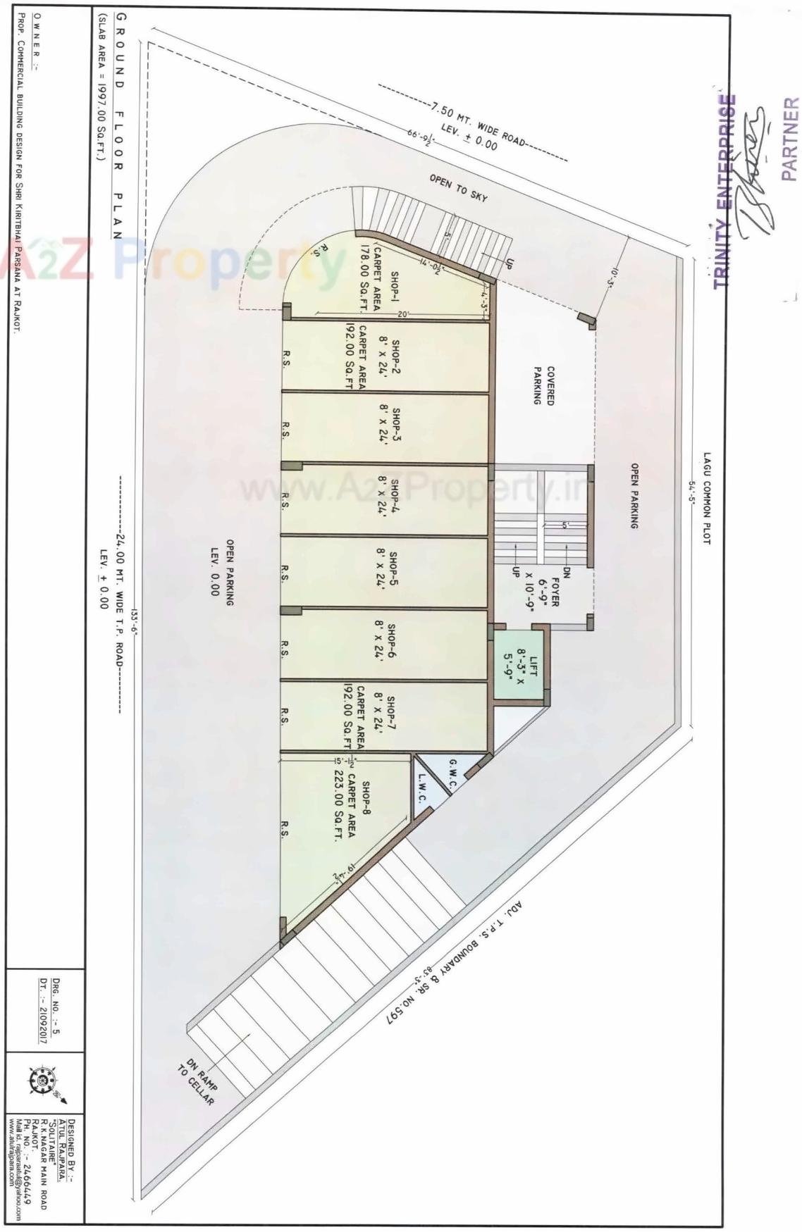 Layout of real estate project Copper Green Corner located at Rajkot, Rajkot, Gujarat